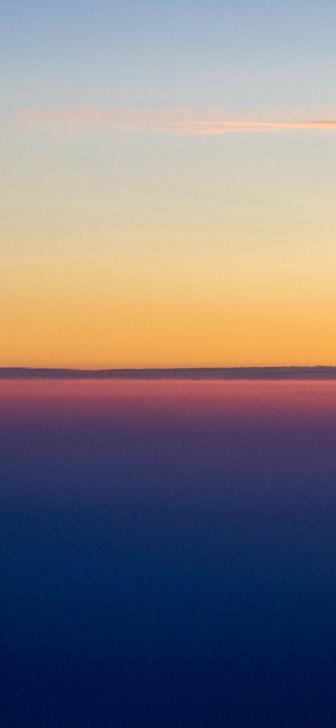 Horizon, Sunset, Blue, Sea, Water. Wallpaper in 1125x2436 Resolution