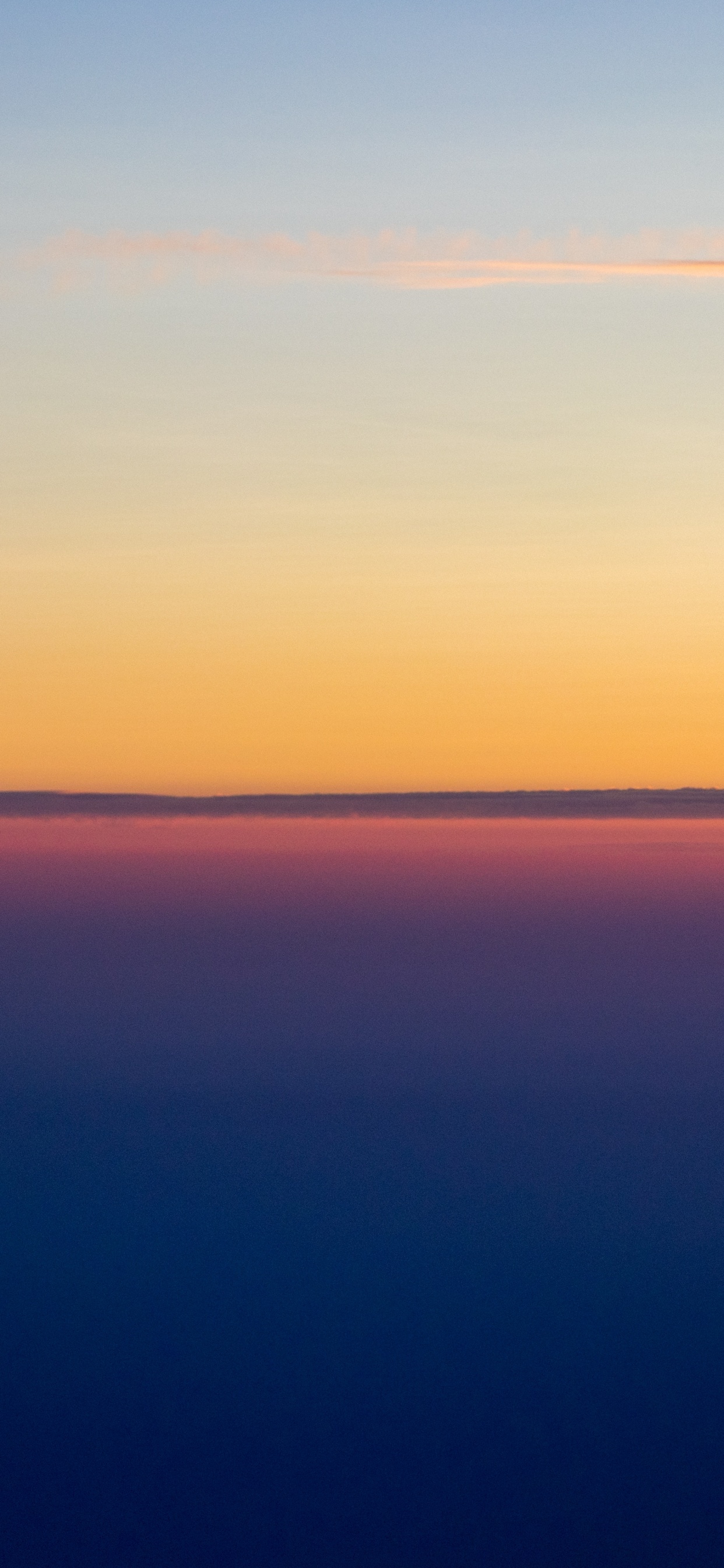 Horizon, Sunset, Blue, Sea, Water. Wallpaper in 1242x2688 Resolution