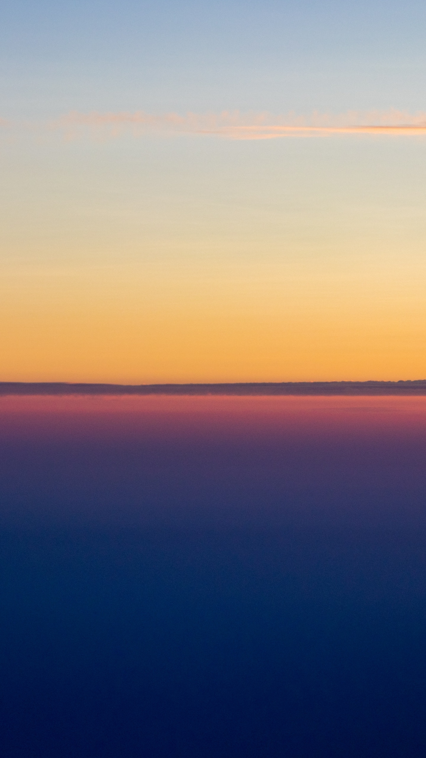 Horizon, Sunset, Blue, Sea, Water. Wallpaper in 1440x2560 Resolution