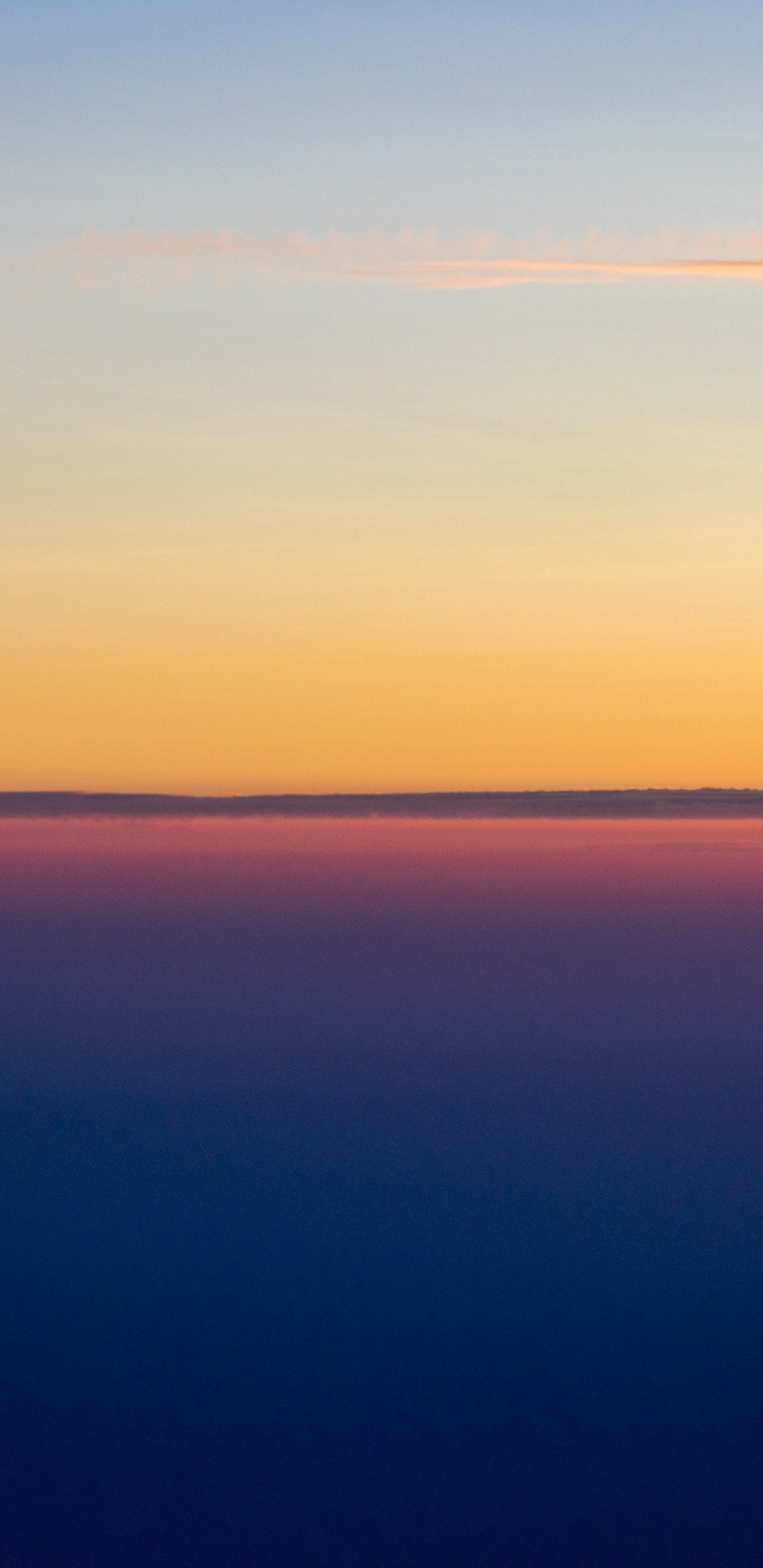 Horizon, Sunset, Blue, Sea, Water. Wallpaper in 1440x2960 Resolution