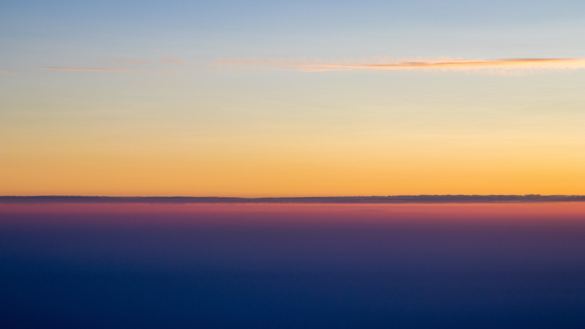 Horizont, Sonnenuntergang, Blau, Meer, Wasser. Wallpaper in 1920x1080 Resolution