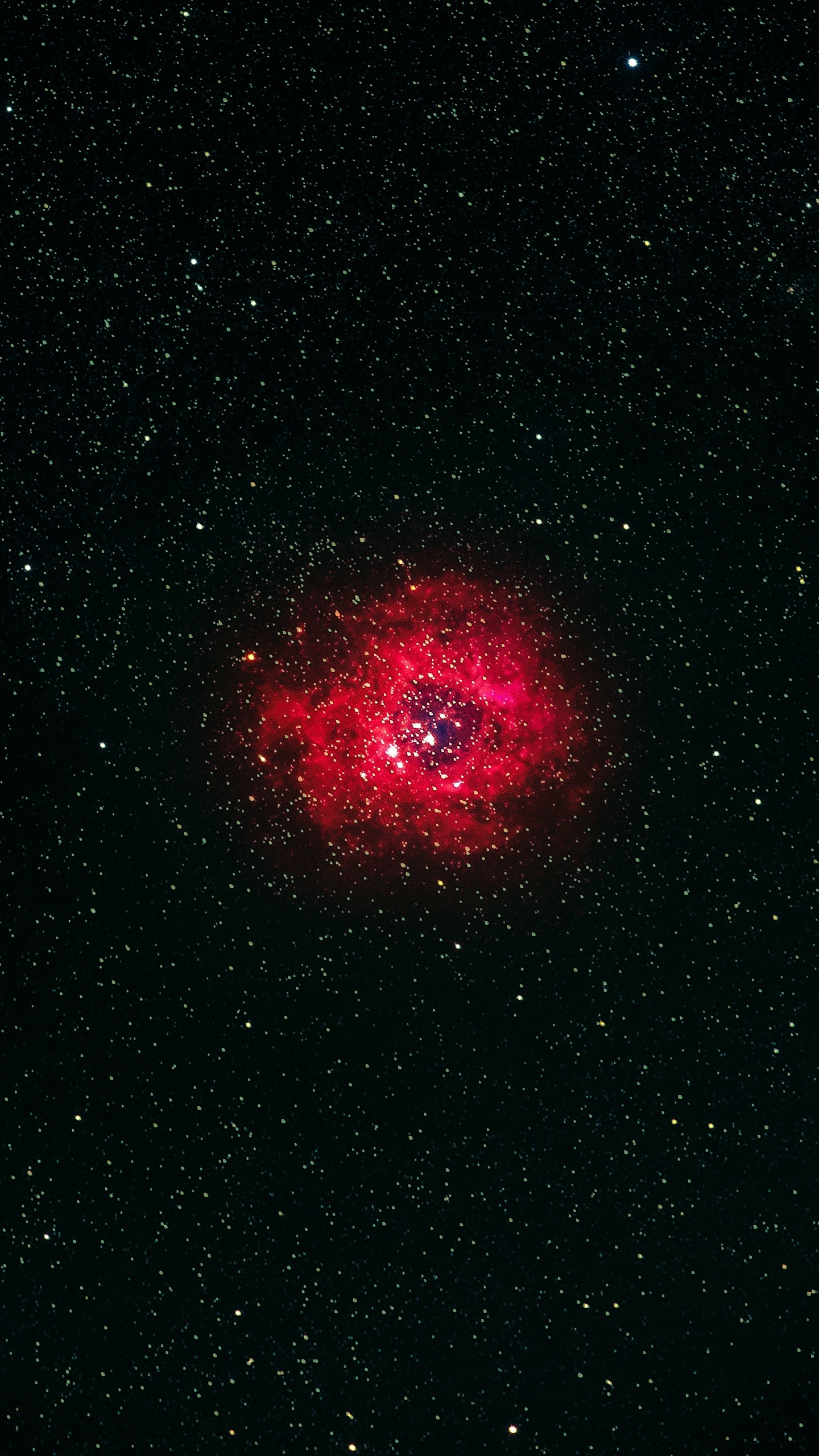 Red and Black Galaxy With Stars. Wallpaper in 1440x2560 Resolution