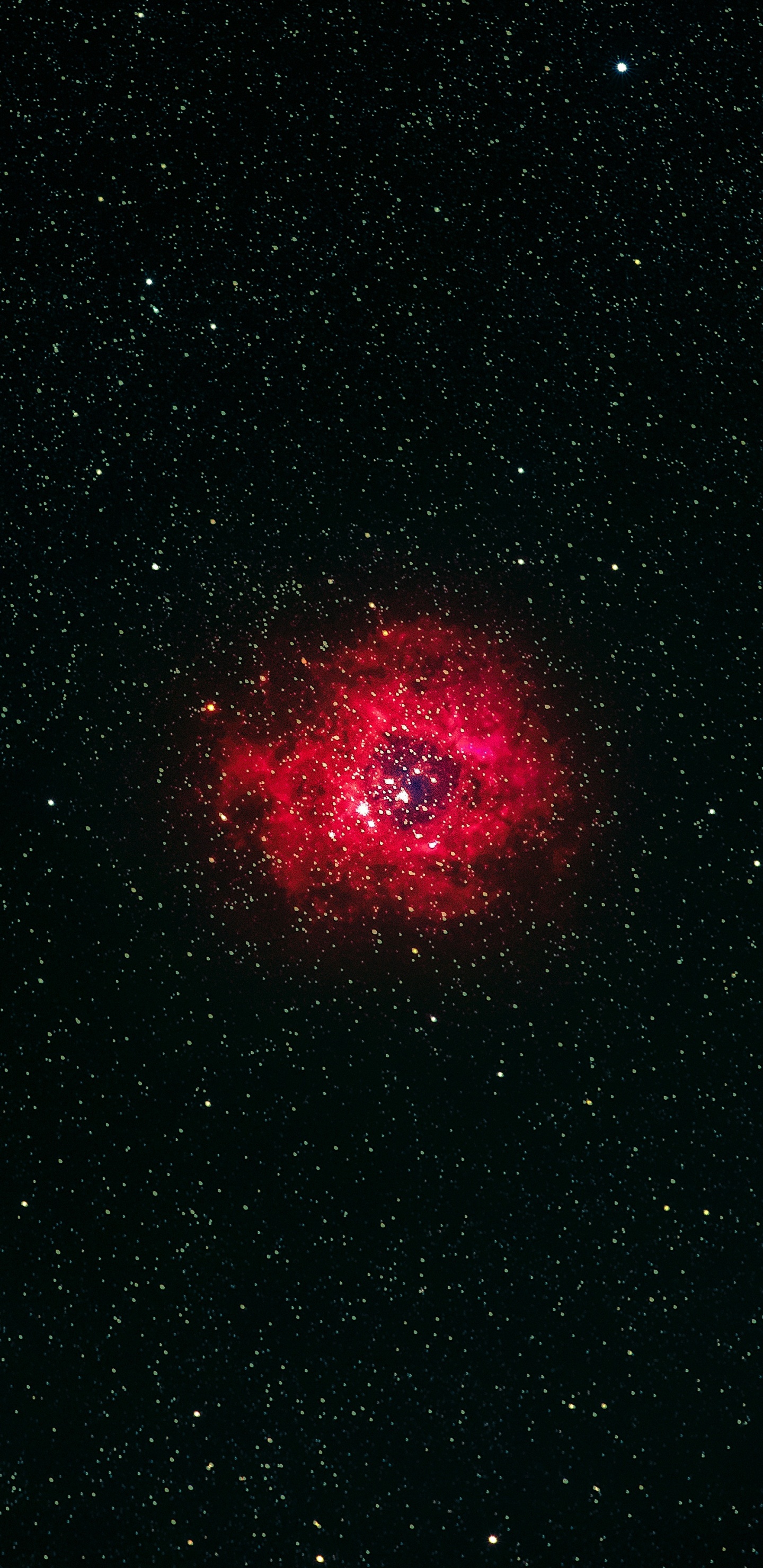 Red and Black Galaxy With Stars. Wallpaper in 1440x2960 Resolution