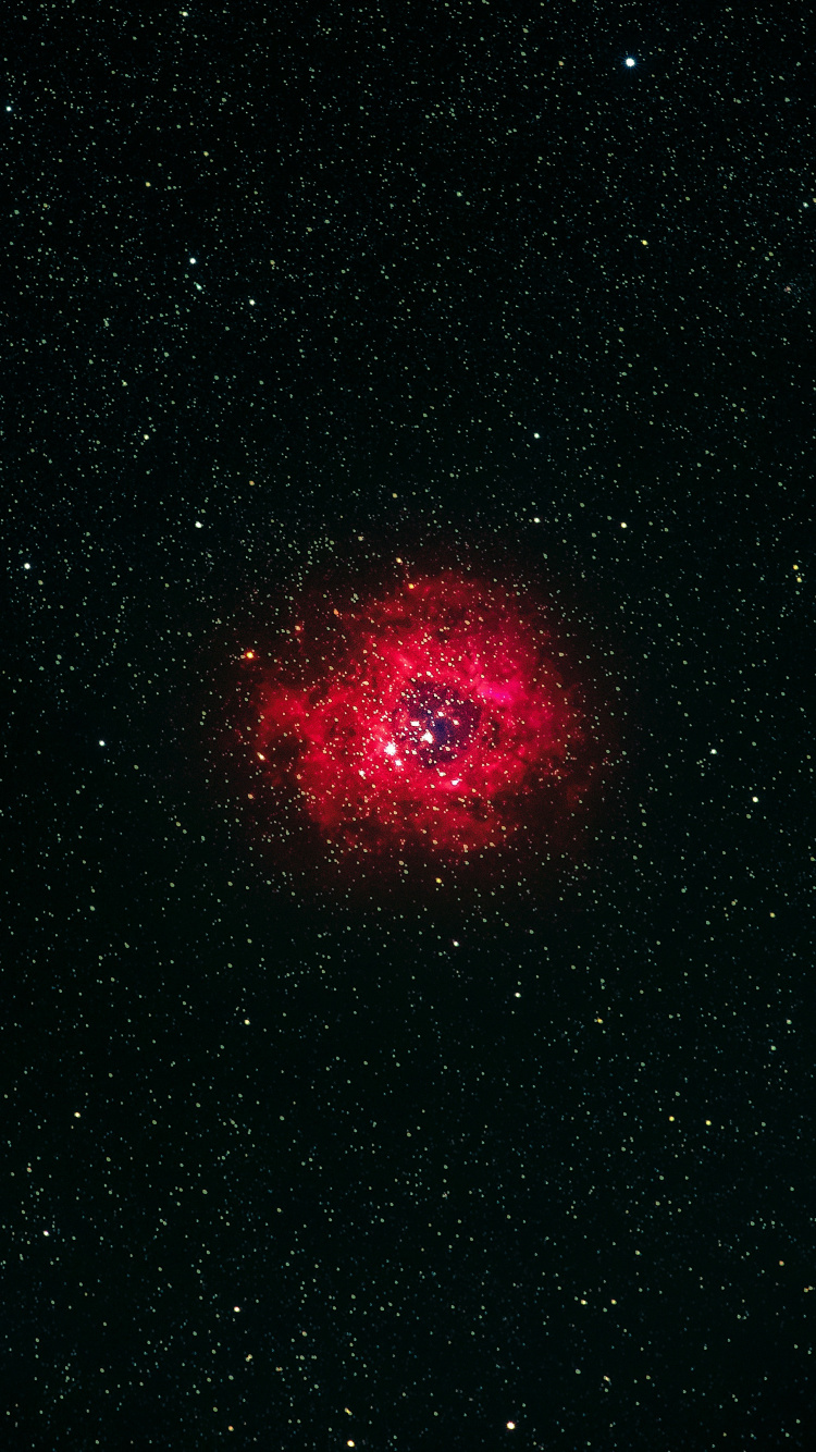 Galaxia Roja y Negra Con Estrellas. Wallpaper in 750x1334 Resolution