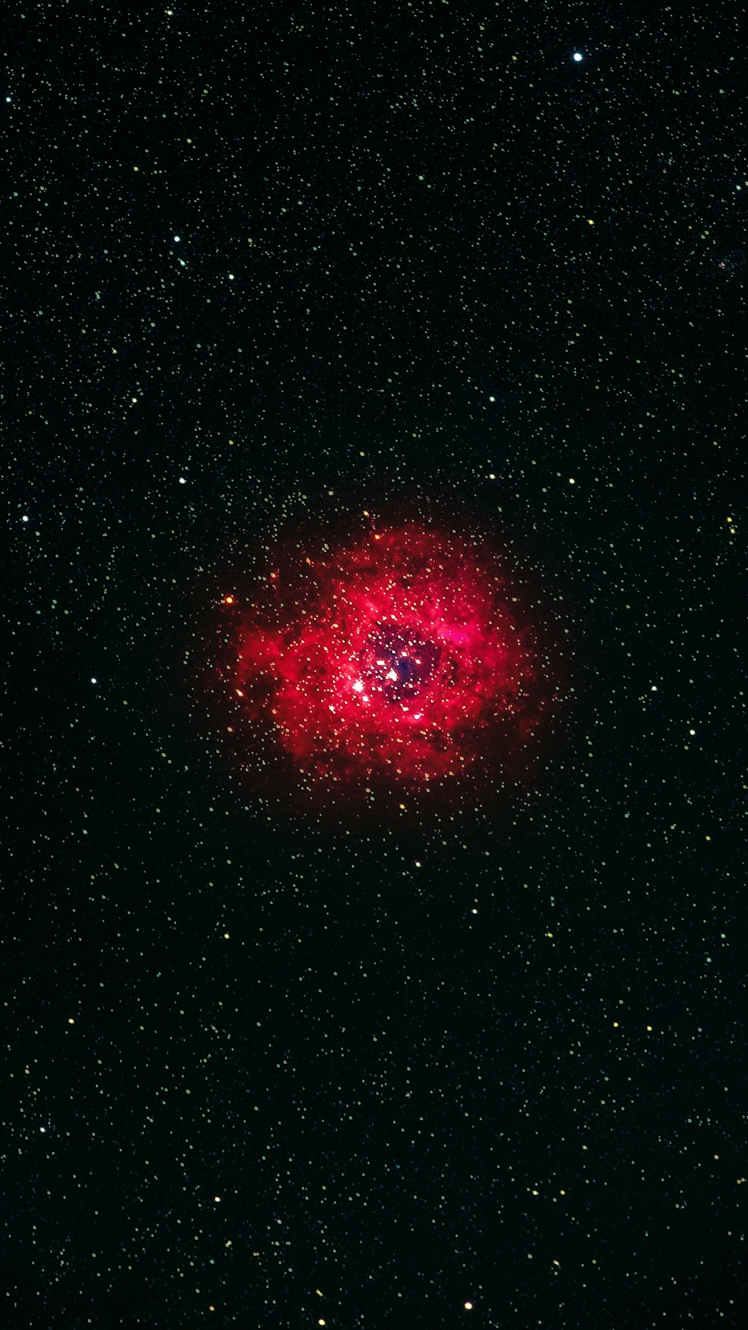 Rote Und Schwarze Galaxie Mit Sternen. Wallpaper in 1080x1920 Resolution