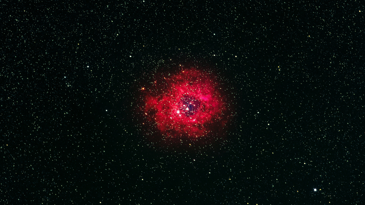 Rote Und Schwarze Galaxie Mit Sternen. Wallpaper in 1280x720 Resolution