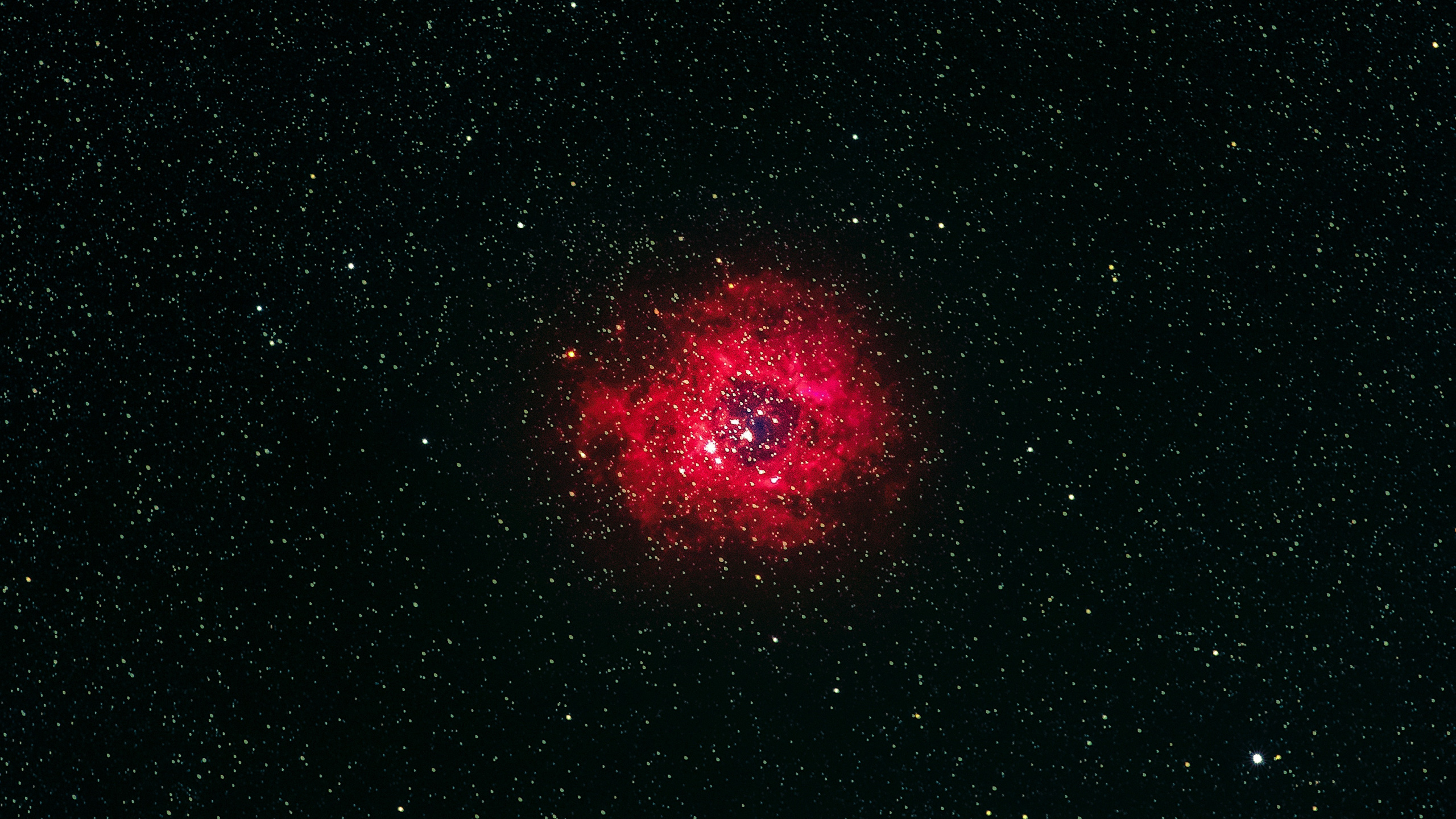 Rote Und Schwarze Galaxie Mit Sternen. Wallpaper in 2560x1440 Resolution