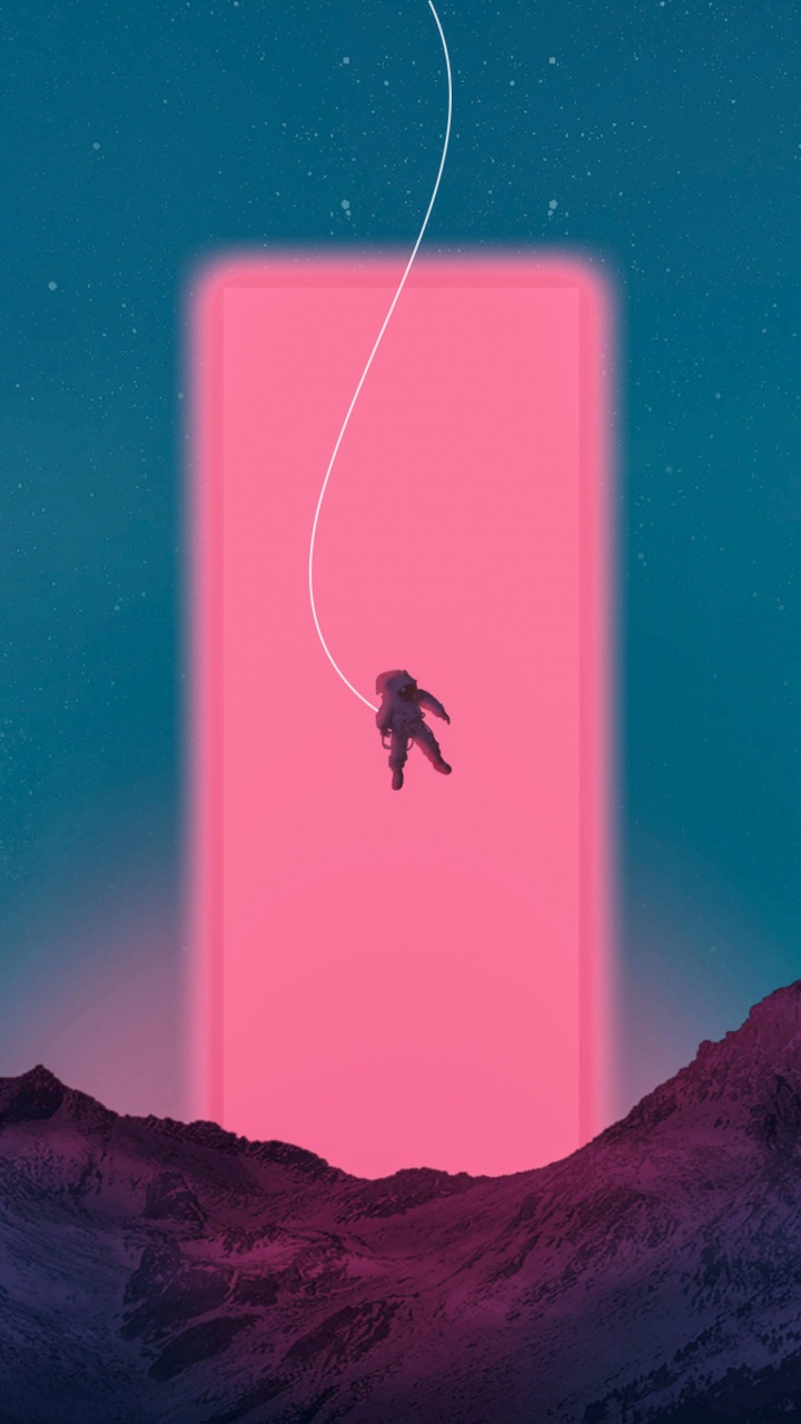 White Cable Wire Over Pink Macbook. Wallpaper in 720x1280 Resolution