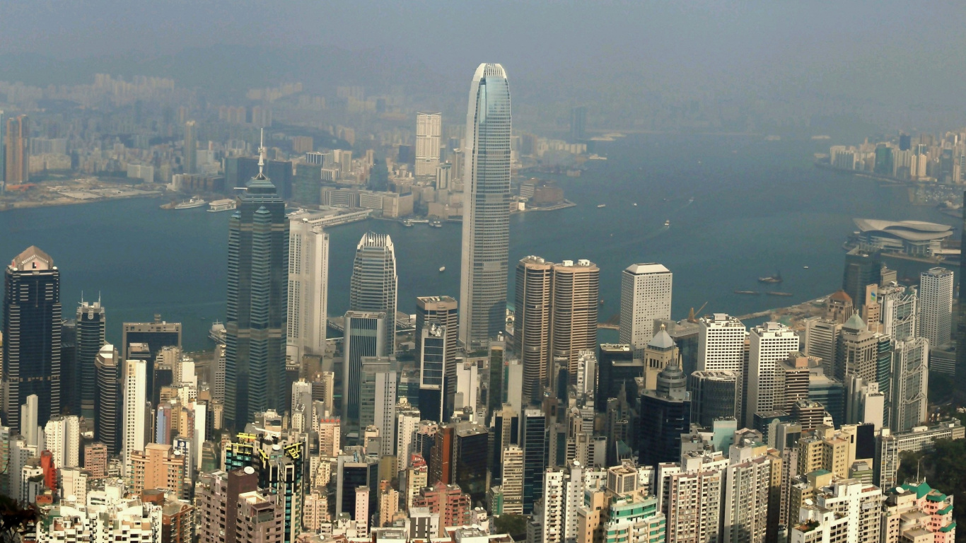 Aerial View of City Buildings During Daytime. Wallpaper in 1366x768 Resolution