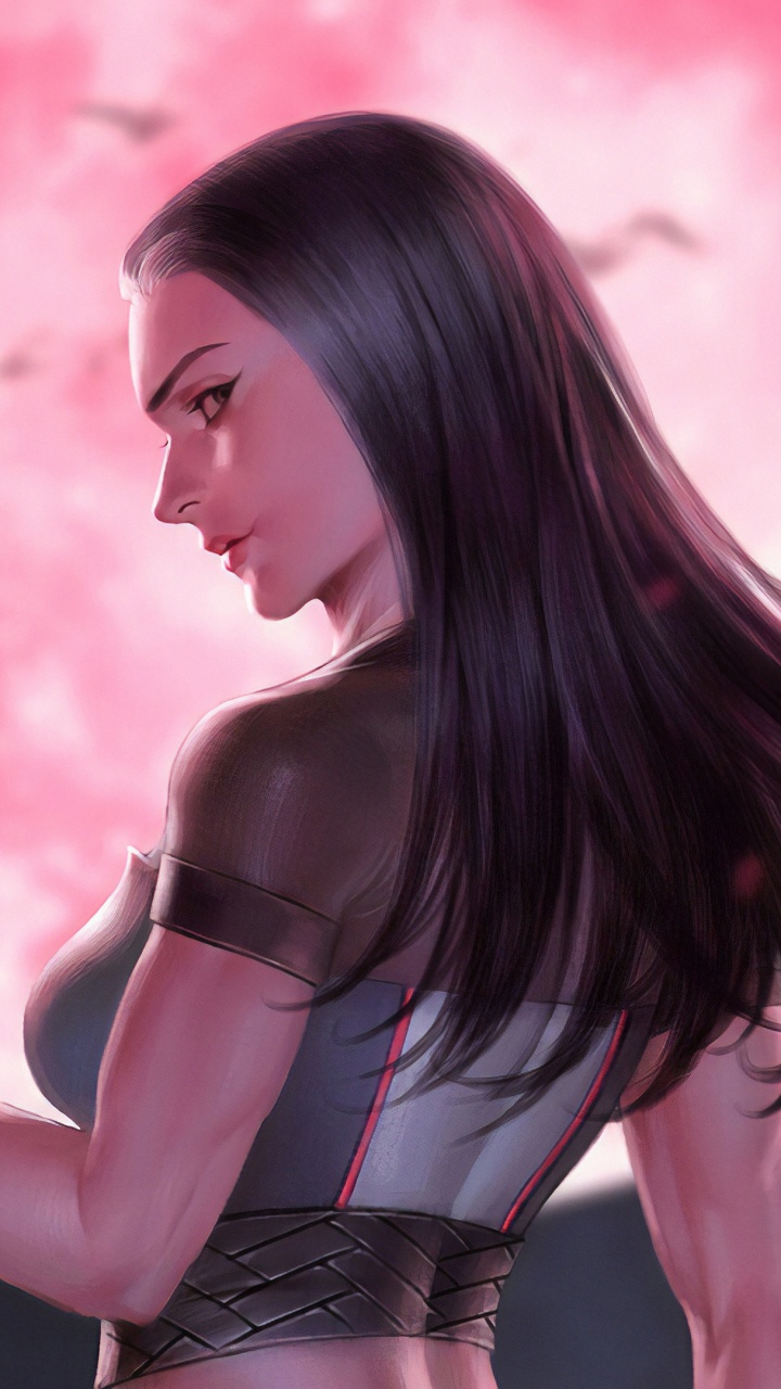 Femme en Soutien-gorge Noir Tenant un Miroir. Wallpaper in 720x1280 Resolution