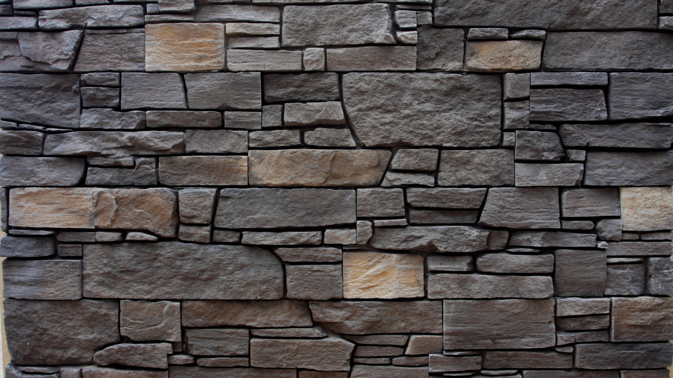 Brown and Grey Brick Wall. Wallpaper in 1366x768 Resolution