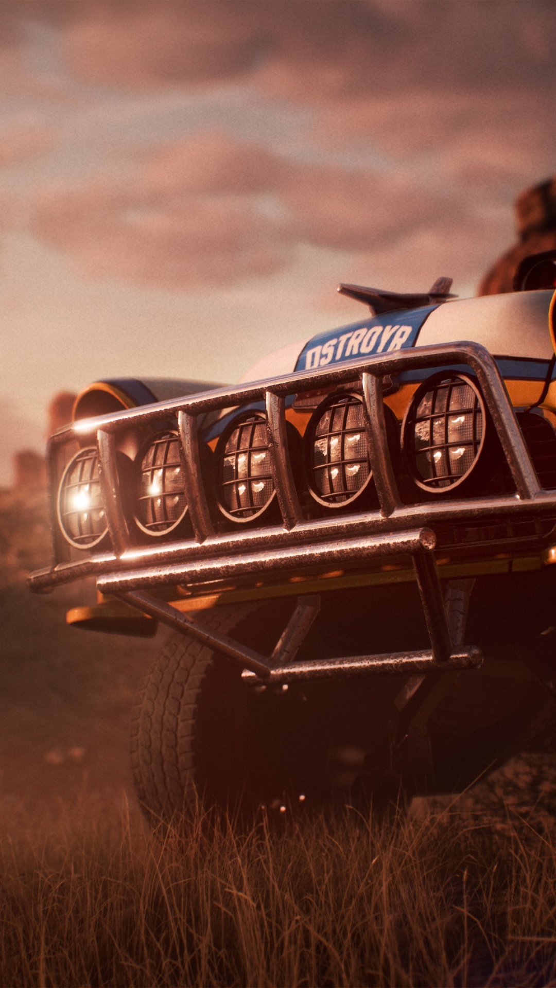 Foto en Escala de Grises Del Coche en el Desierto. Wallpaper in 1080x1920 Resolution