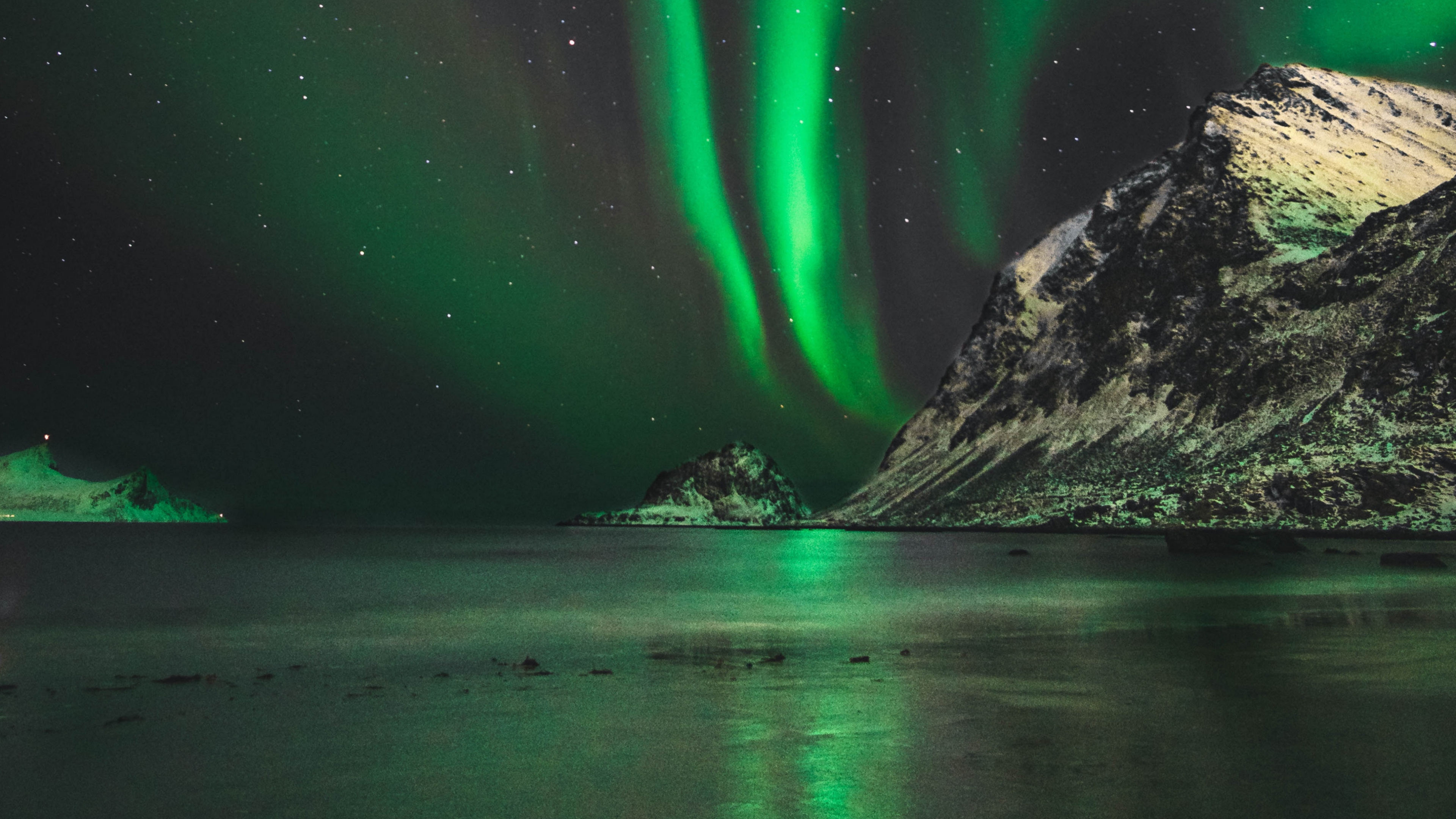 Aurora, Nature, Green, Lumière, Atmosphère. Wallpaper in 3840x2160 Resolution