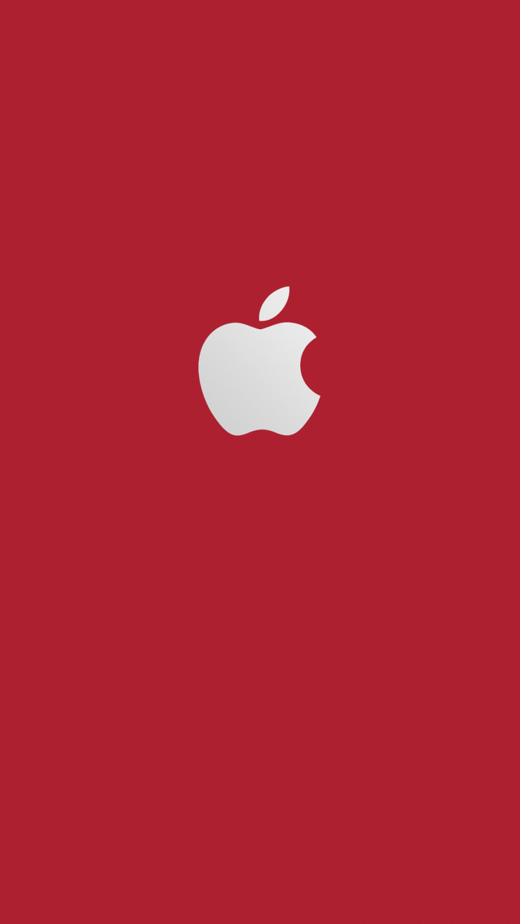 Logo Pomme Rouge et Blanc. Wallpaper in 750x1334 Resolution