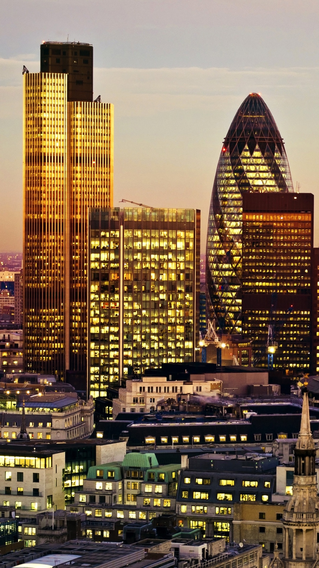 City Skyline During Night Time. Wallpaper in 1080x1920 Resolution