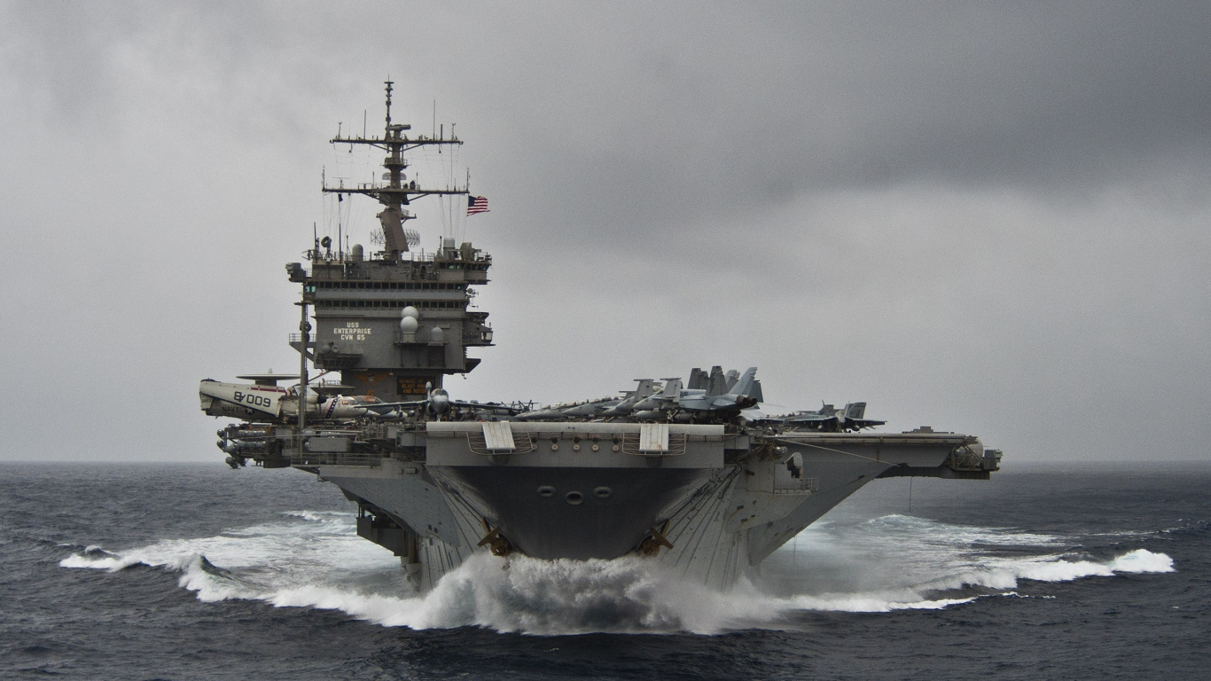 Aircraft Carrier, United States Navy, Warship, Naval Ship, Ship. Wallpaper in 1366x768 Resolution