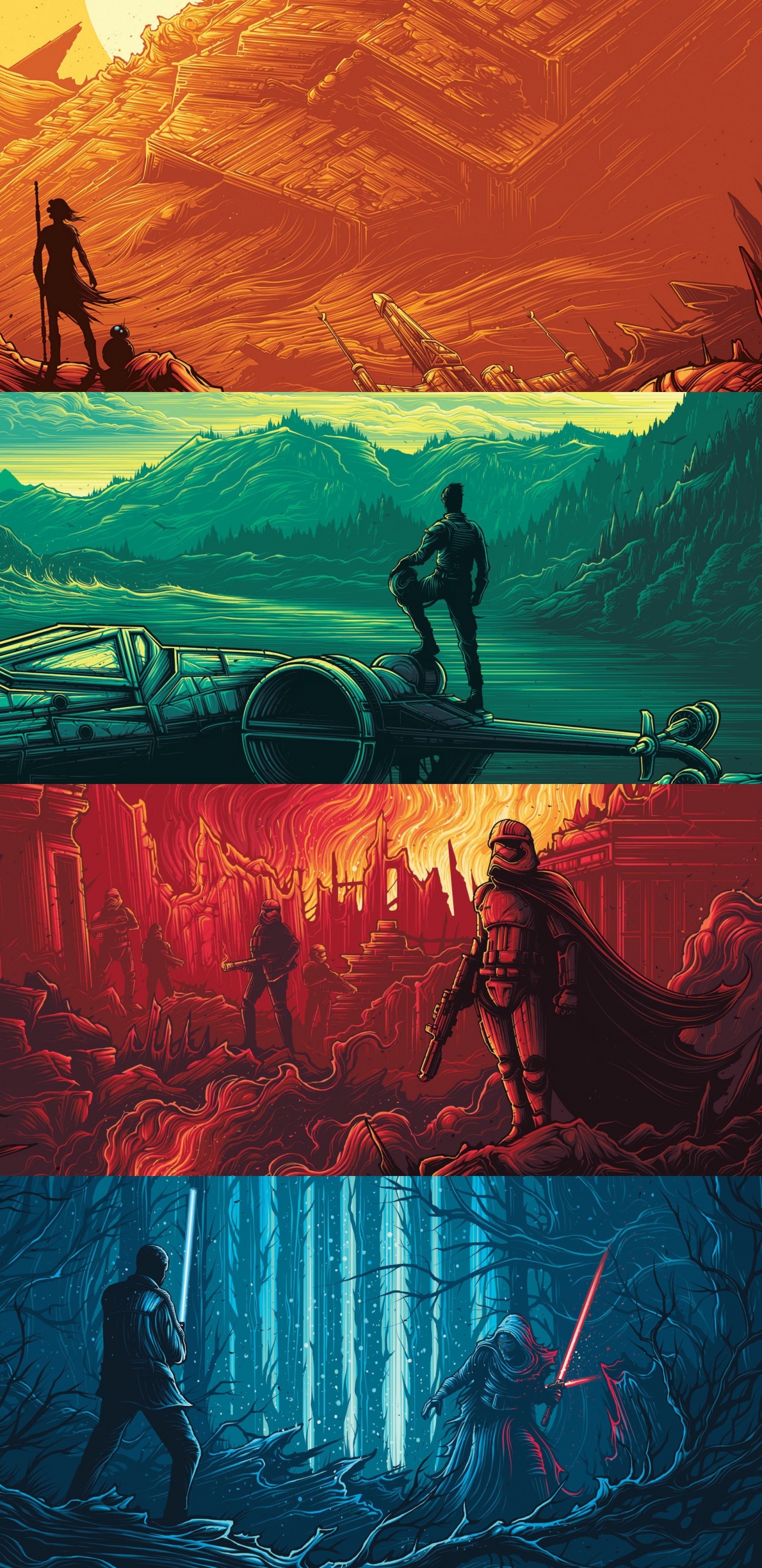 Star Wars, King, Poster, Green, Light. Wallpaper in 1440x2960 Resolution