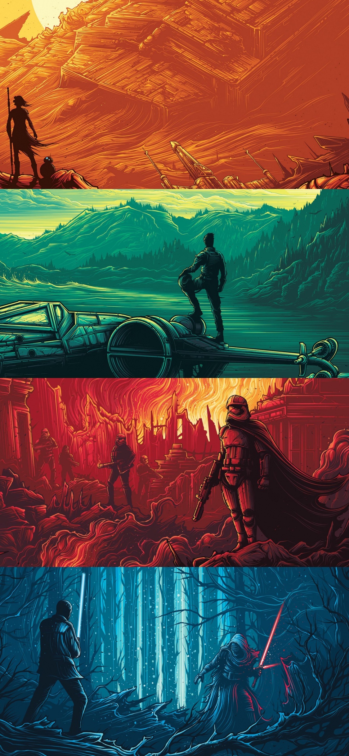 Star Wars, Roi, Affiche, Green, Lumière. Wallpaper in 1125x2436 Resolution
