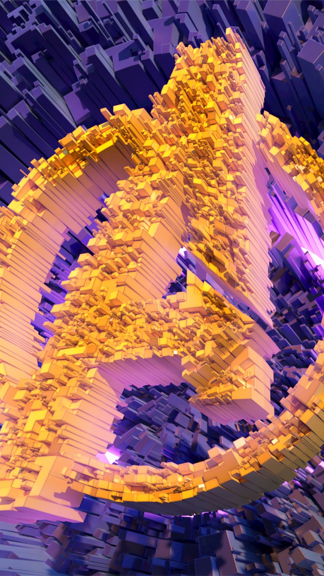 Gold and Purple Lighted Decor. Wallpaper in 1080x1920 Resolution