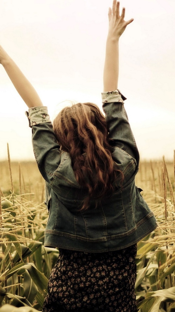 Grass Family, Crop, Harvest, Woman, Girl. Wallpaper in 720x1280 Resolution