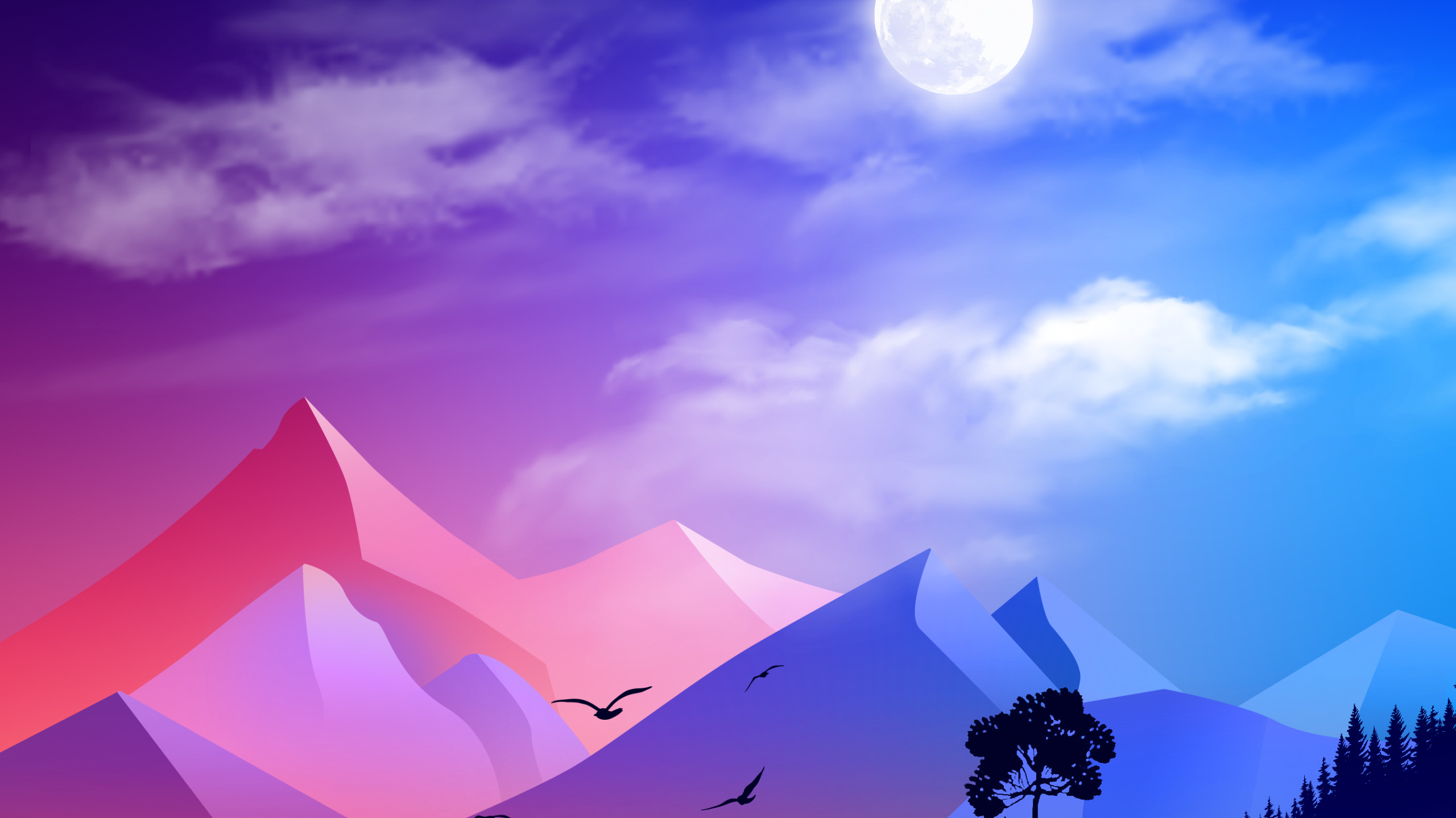 Dessin, Atmosphère, Paysage Naturel, Environnement Naturel, Afterglow. Wallpaper in 2560x1440 Resolution