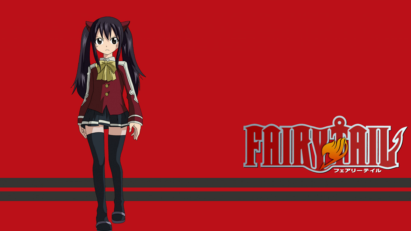 Black Haired Girl Anime Character. Wallpaper in 1366x768 Resolution