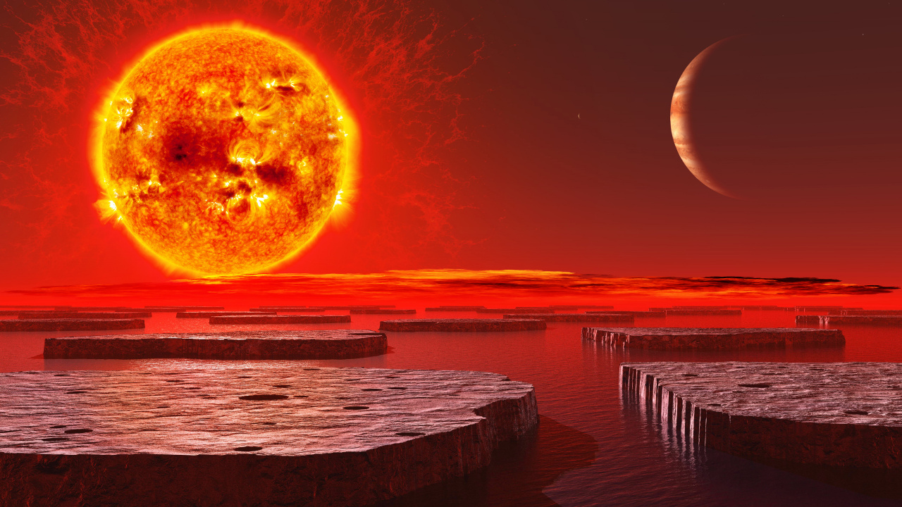 Cuerpo de Agua Durante la Puesta de Sol. Wallpaper in 1280x720 Resolution