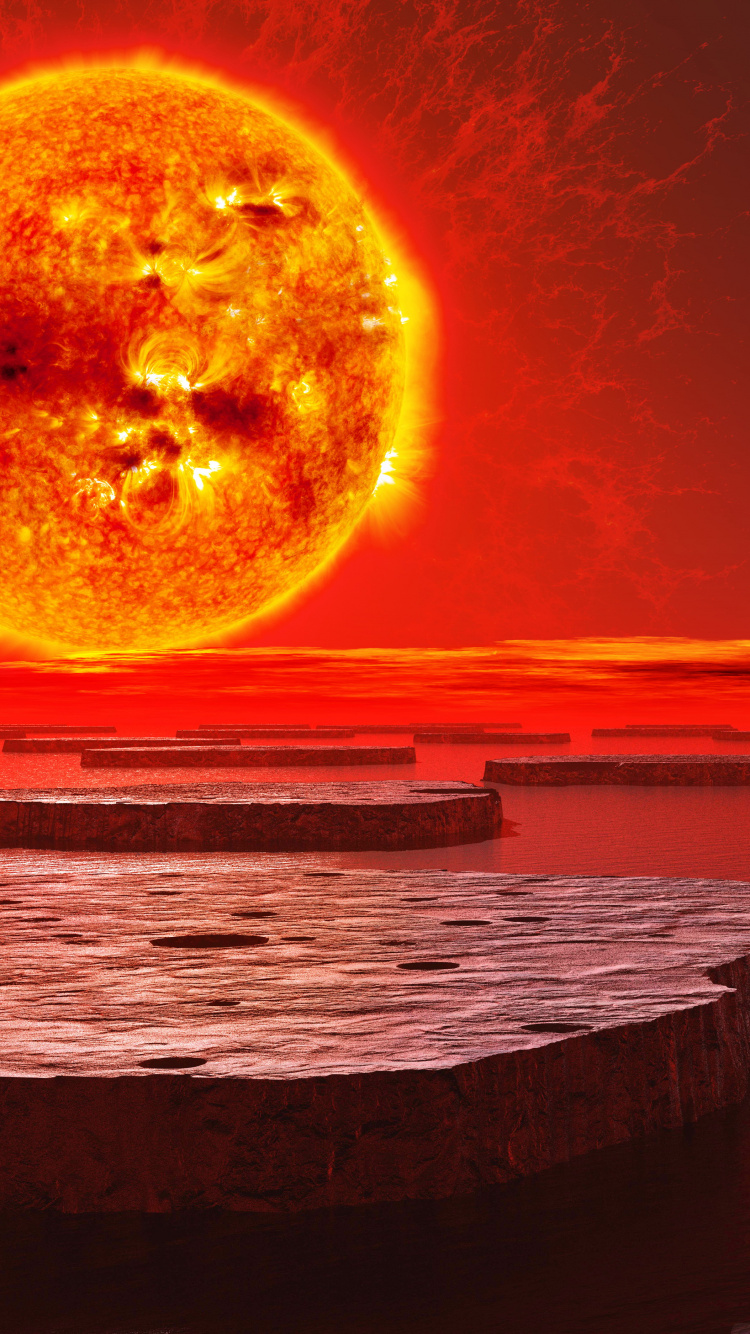 Gewässer Bei Sonnenuntergang. Wallpaper in 750x1334 Resolution