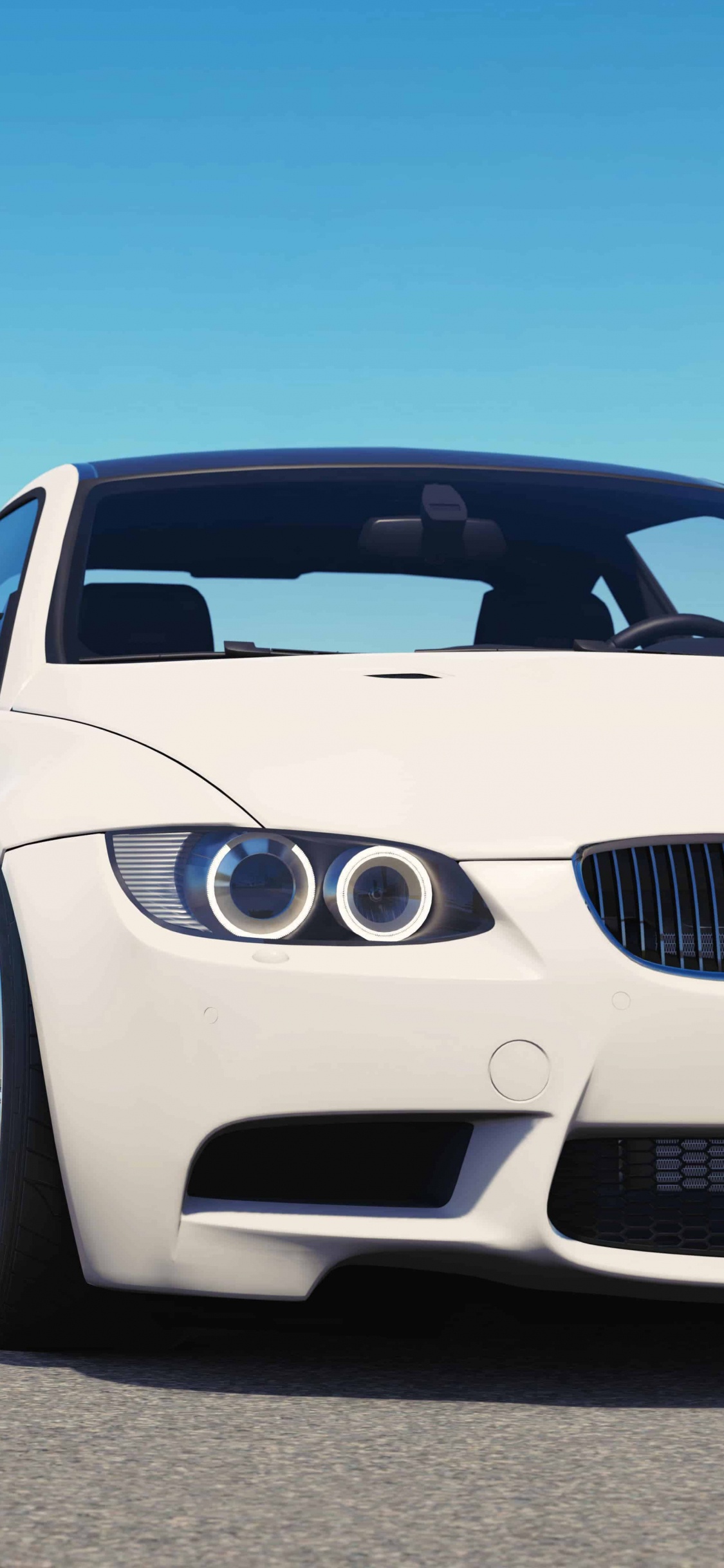 White Bmw m 3 Coupe Parked on Gray Asphalt Road During Daytime. Wallpaper in 1125x2436 Resolution