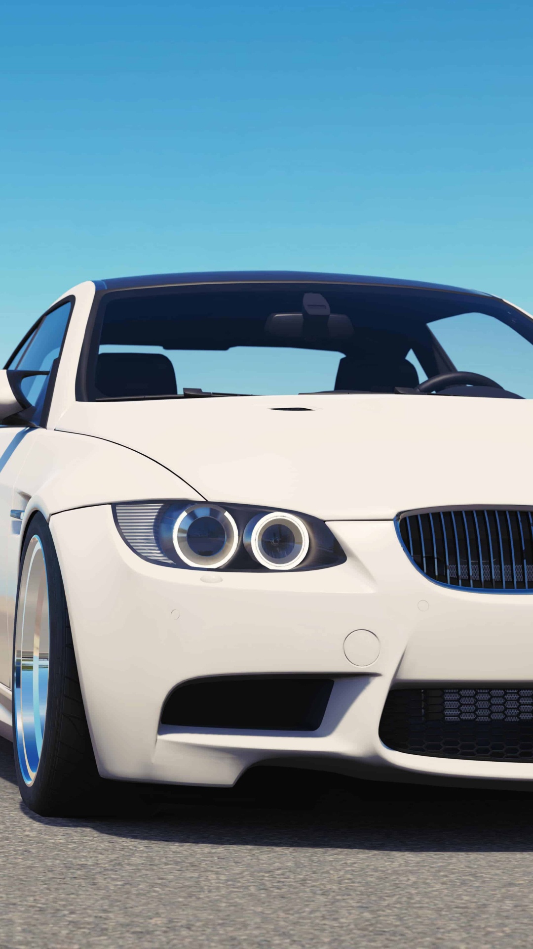 BMW M 3 Coupé Blanco Estacionado en la Carretera de Asfalto Gris Durante el Día. Wallpaper in 1080x1920 Resolution