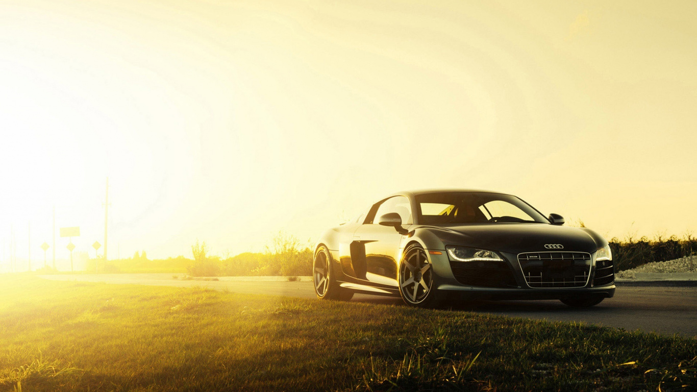 Porsche 911 Blanche Sur Champ Brun Pendant la Journée. Wallpaper in 1366x768 Resolution