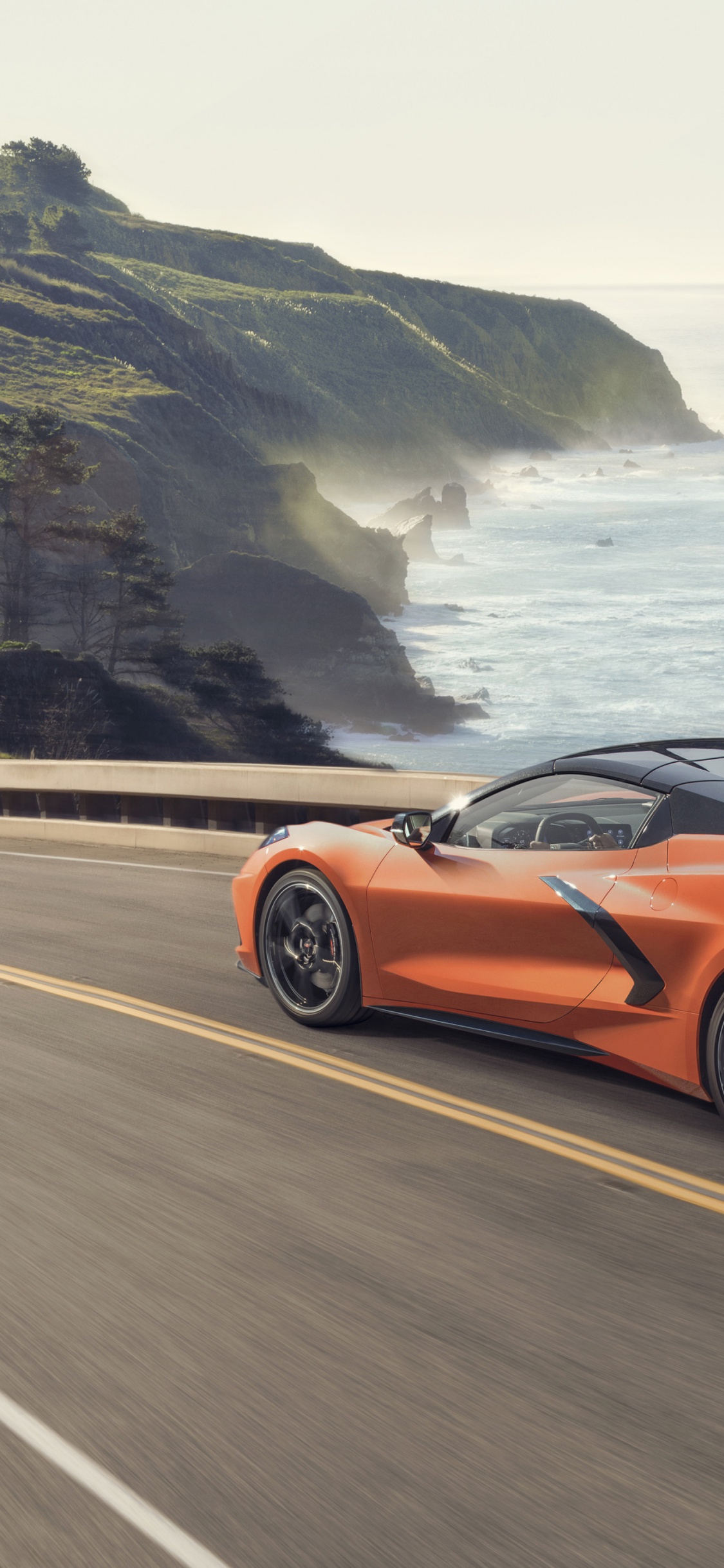 Corvette C8 Cabrio, Sportwagen, 2020 Chevrolet Corvette Cabrio, Car, Chevrolet. Wallpaper in 1125x2436 Resolution