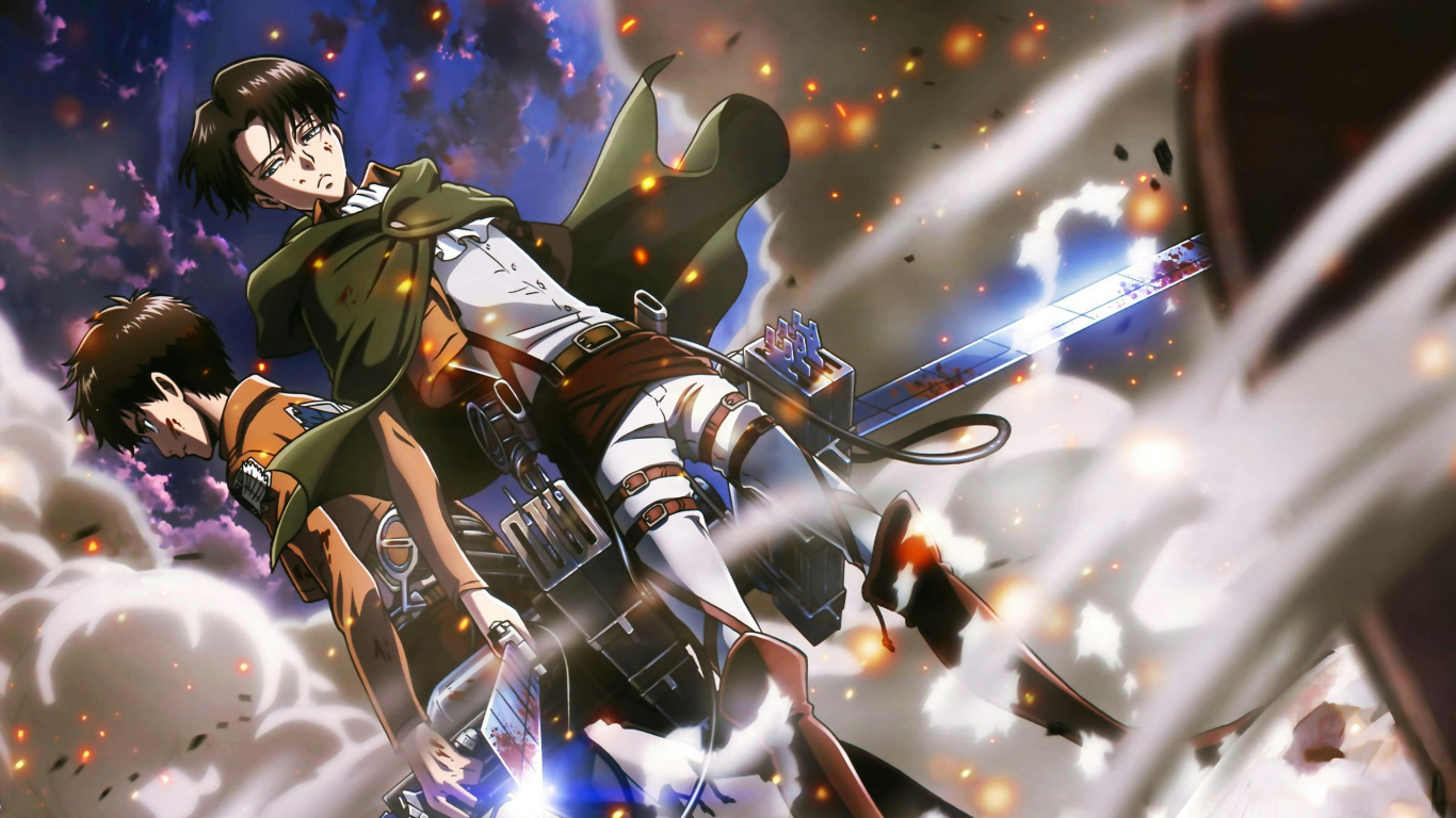 Robot Jaune et Noir Avec Des Ailes. Wallpaper in 1366x768 Resolution