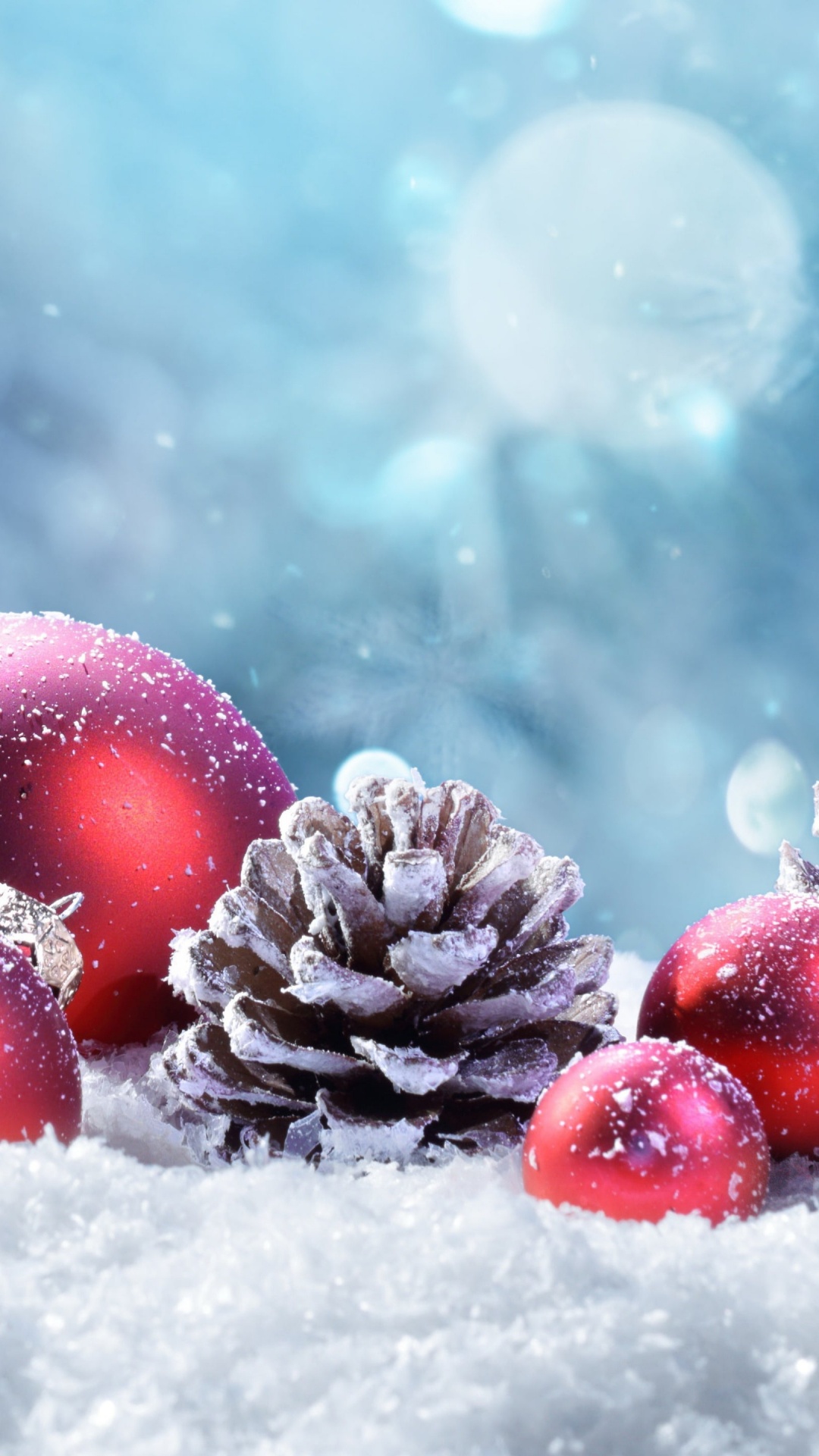 Le Jour De Noël, Neige, Ornement de Noël, Paysage Naturel, Rameau. Wallpaper in 1080x1920 Resolution