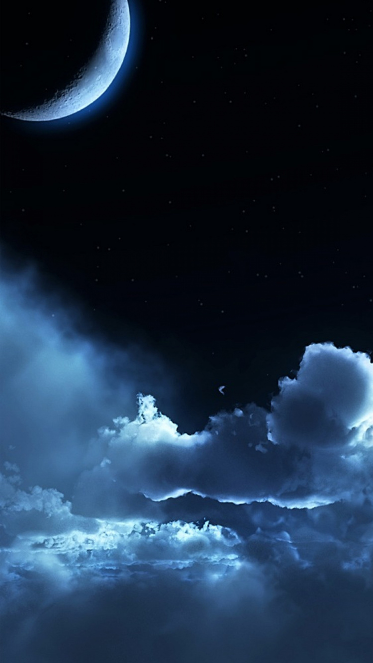 Weiße Wolken Und Blauer Himmel. Wallpaper in 750x1334 Resolution