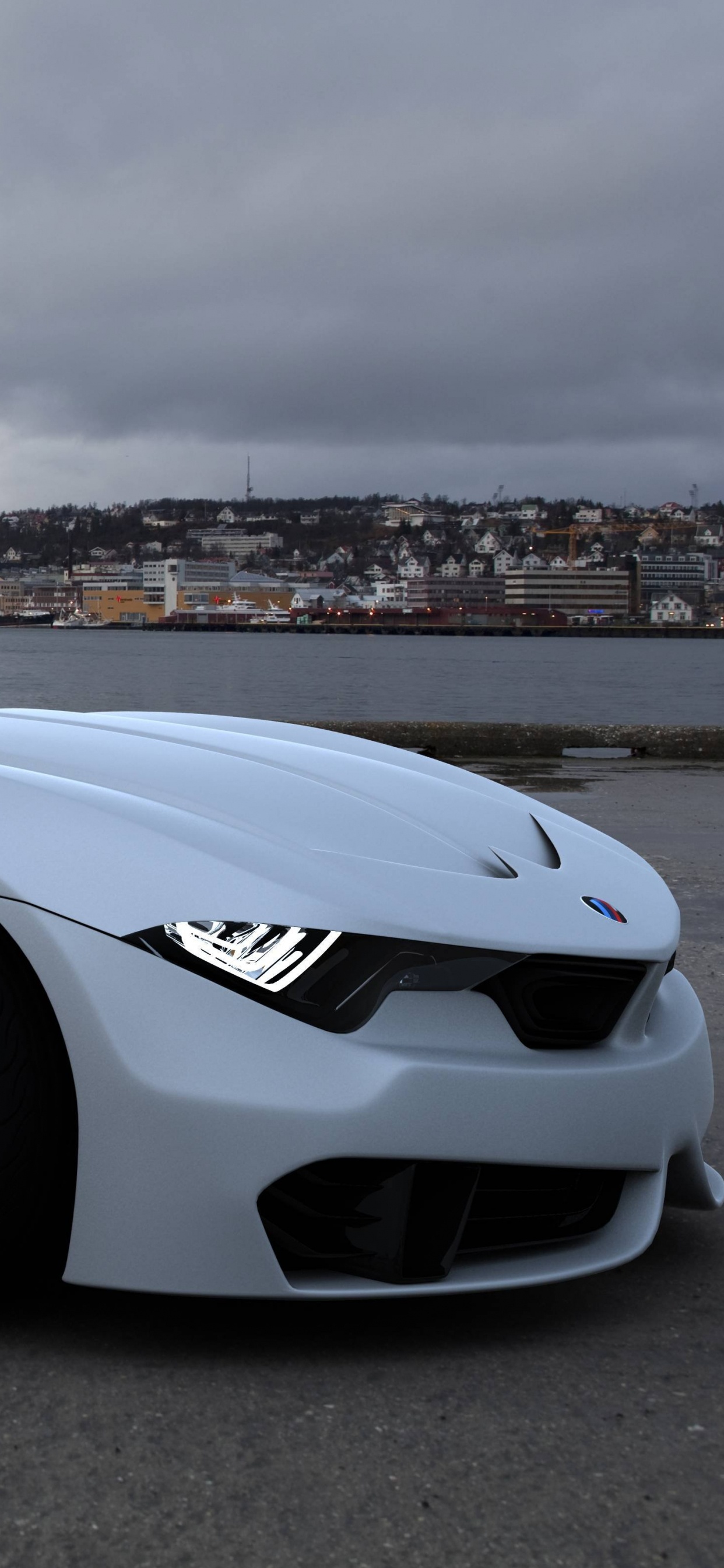 Porsche 911 Blanco en la Carretera Durante el Día. Wallpaper in 1242x2688 Resolution