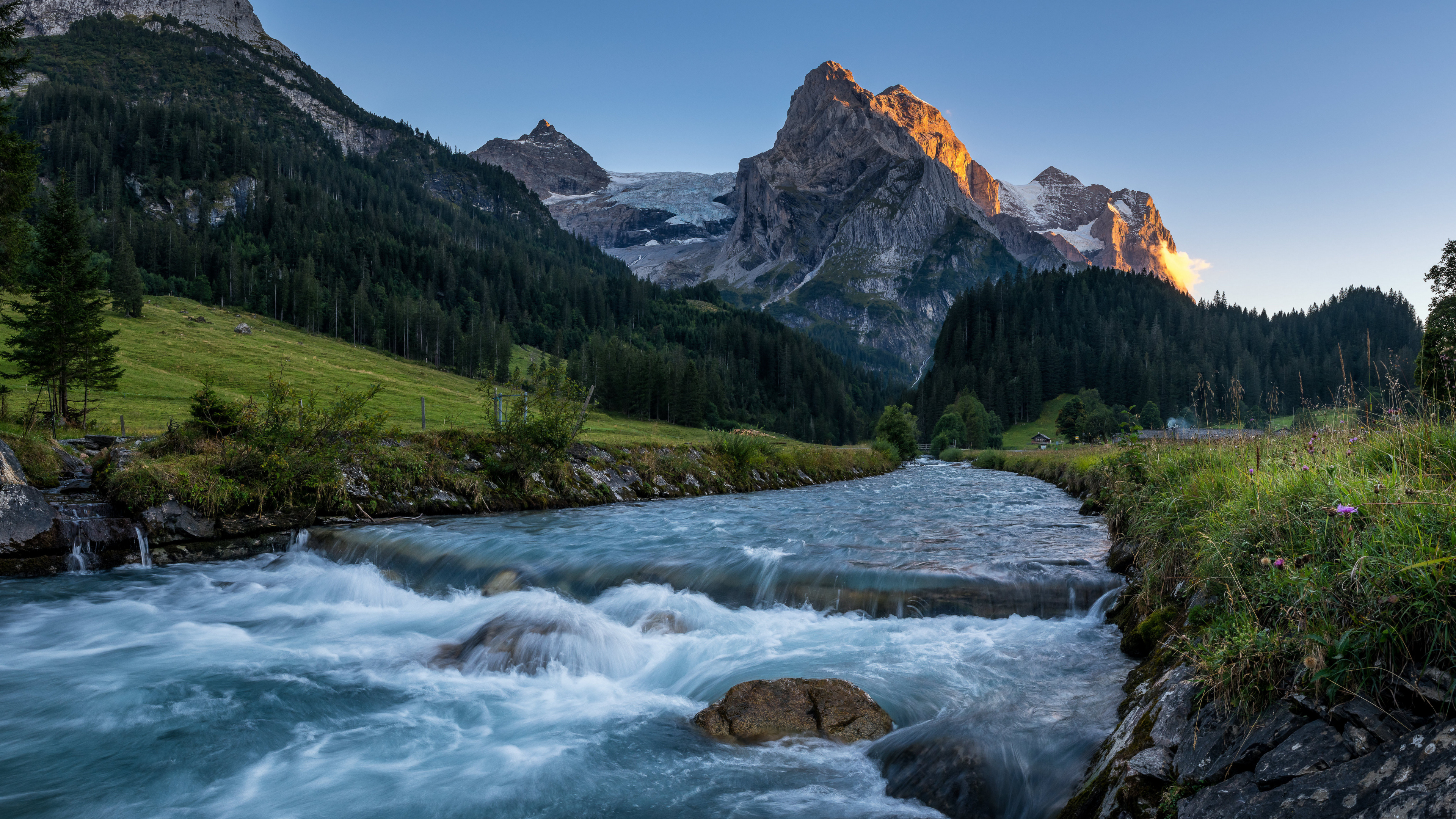 Glacier de Rosenlaui, Schilthorn, Eiger, Reichbachtal, Nature. Wallpaper in 3840x2160 Resolution