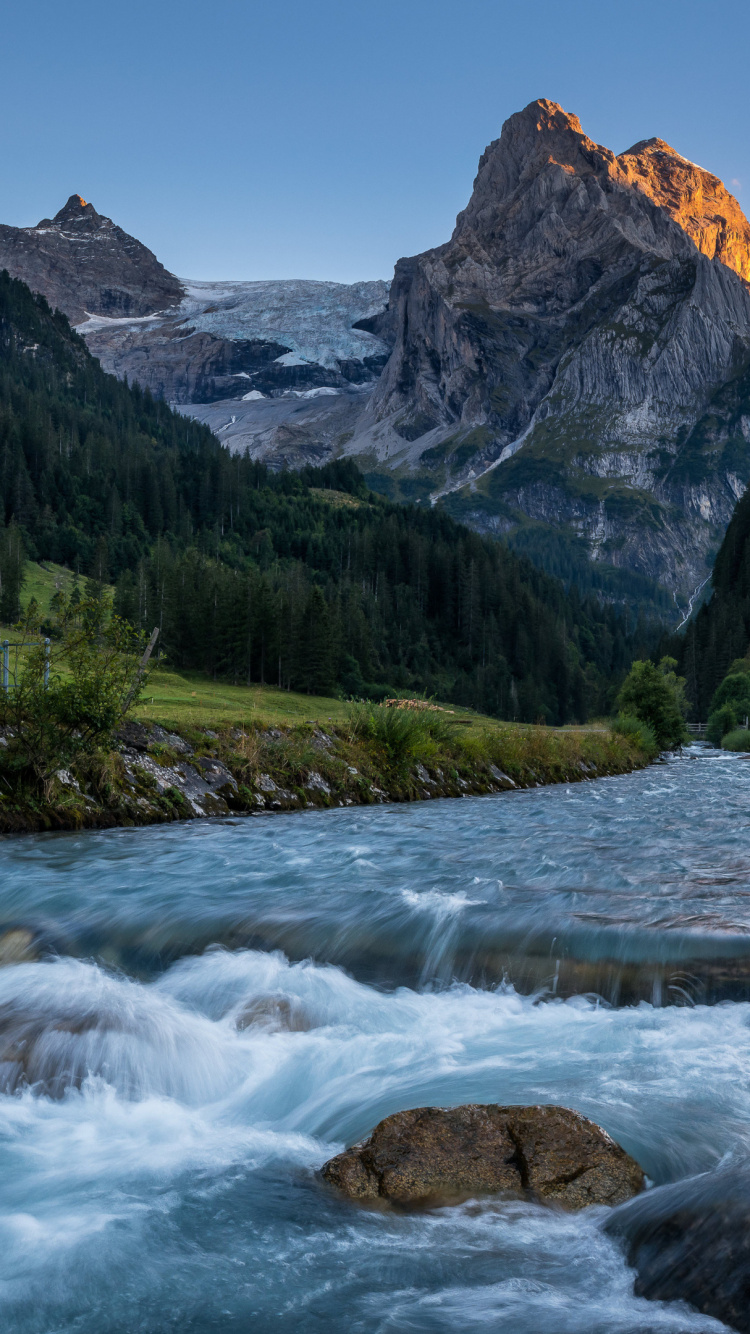 Mountain, Rosenlaui Glacier, Schilthorn, Eiger, Reichenbachtal. Wallpaper in 750x1334 Resolution
