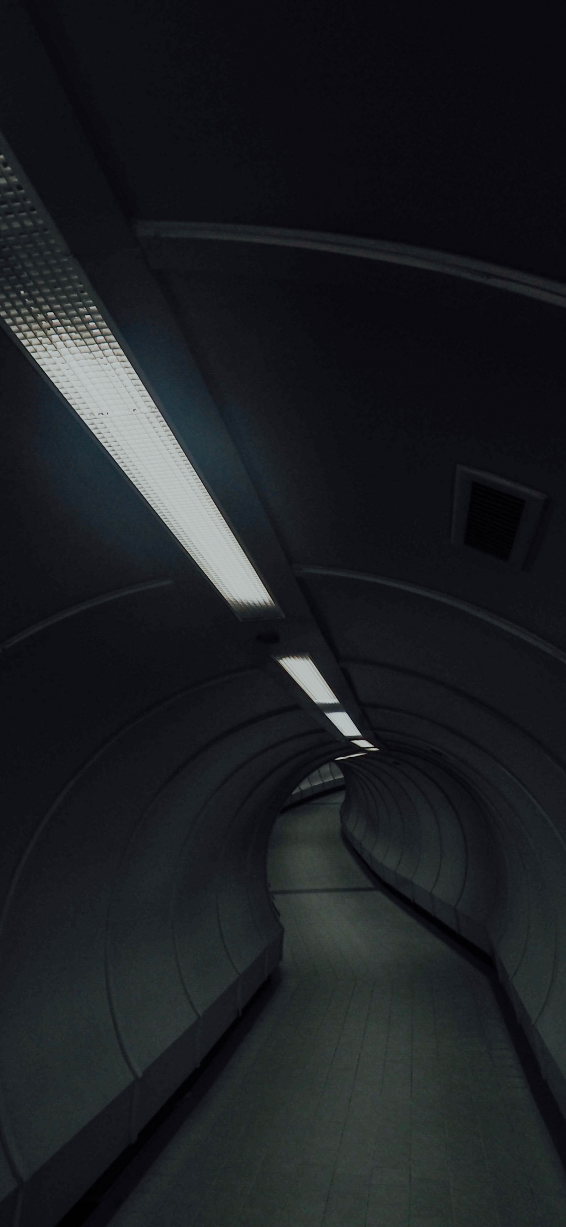 光, 隧道, 黑色的, 黑色和白色的, 建筑 壁纸 1125x2436 允许