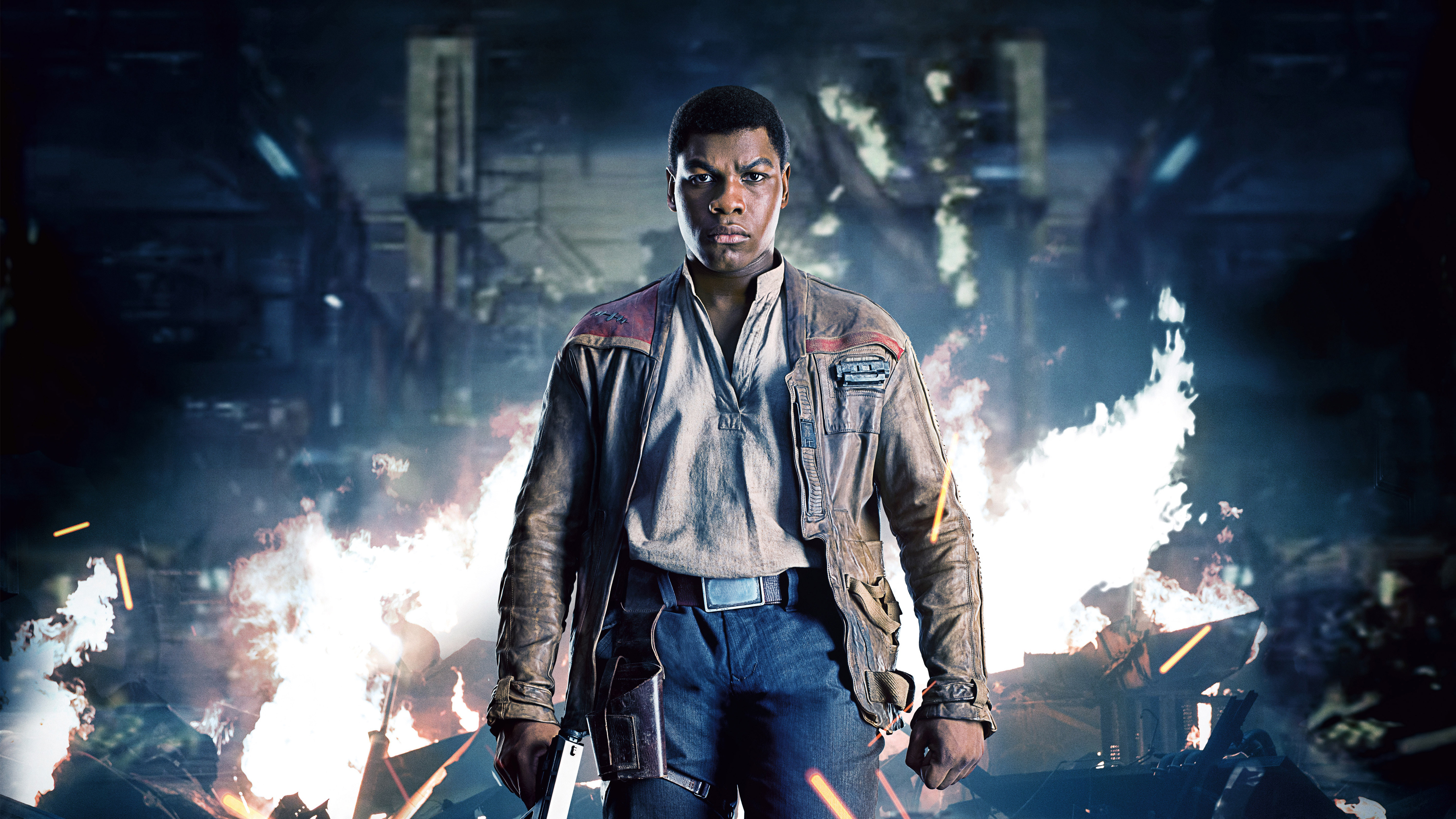 Hombre Con Chaqueta de Cuero Marrón Sosteniendo un Palo Marrón. Wallpaper in 3840x2160 Resolution