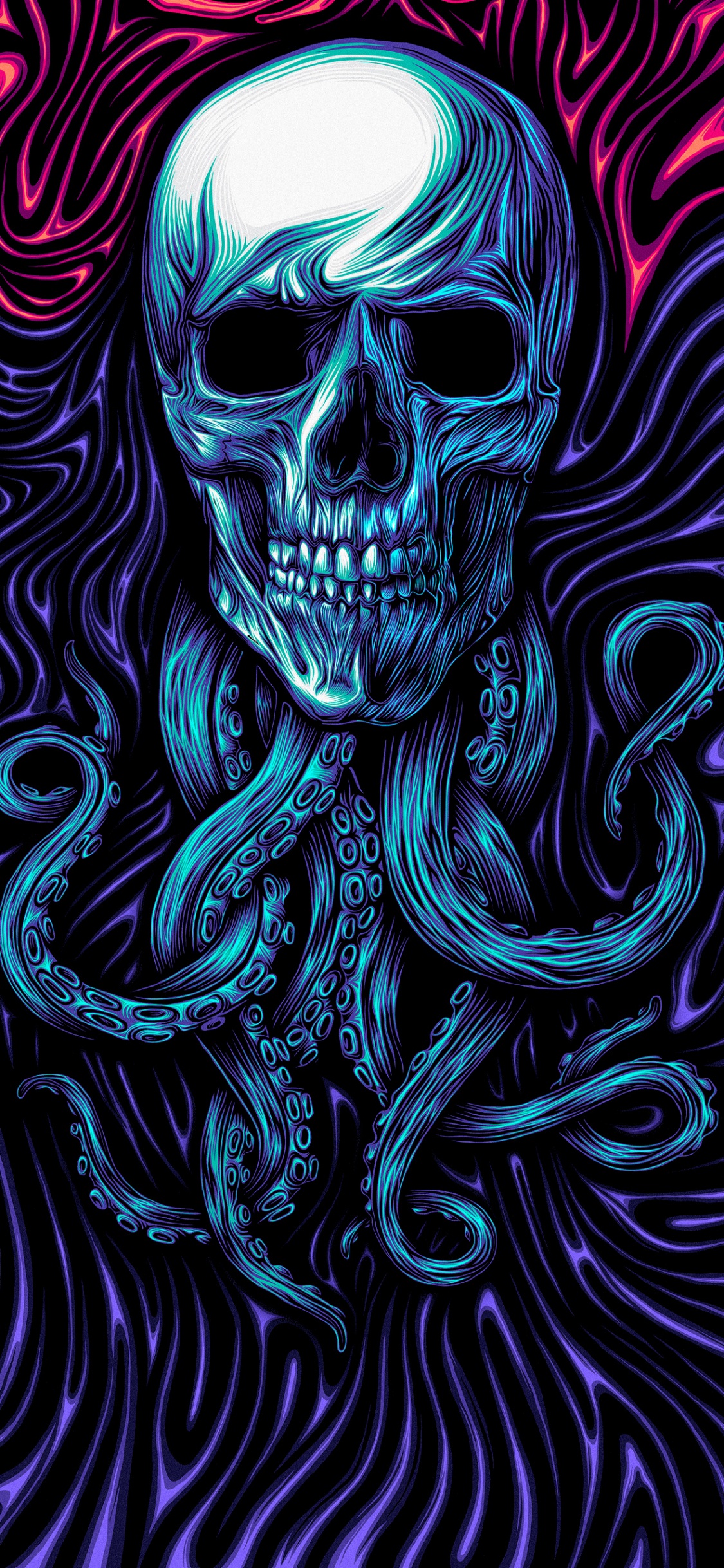 Design, Art, Aqua, Pattern, Electric Blue. Wallpaper in 1125x2436 Resolution