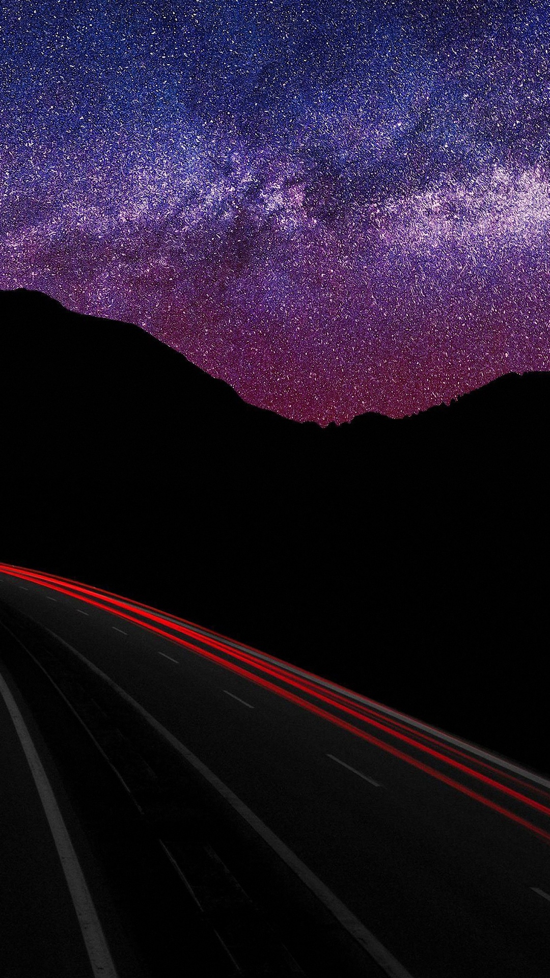 Coche Negro en la Carretera Durante la Noche. Wallpaper in 1080x1920 Resolution