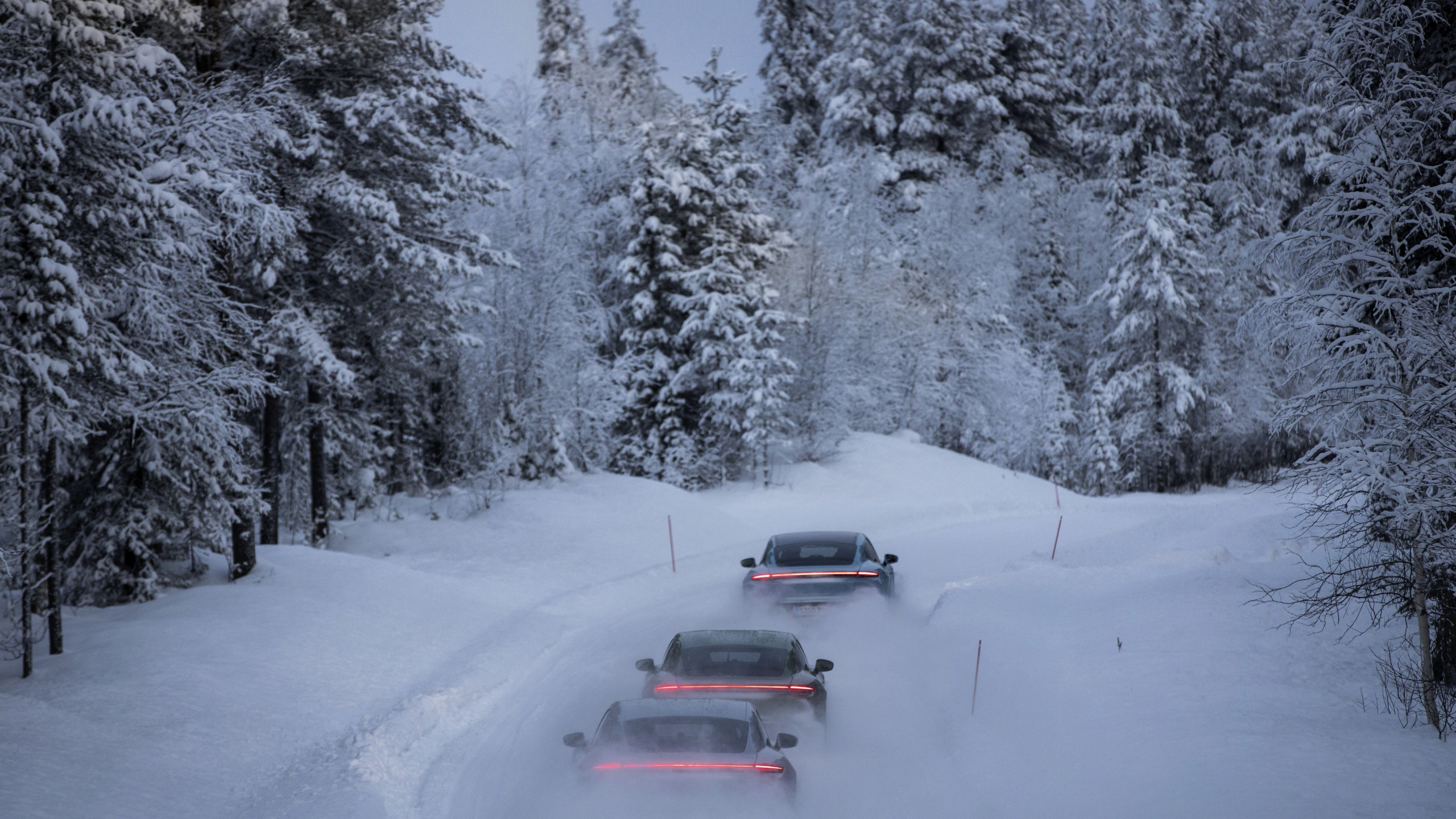 Schnee, Porsche, Porsche Taycan, Tire, Rad. Wallpaper in 2560x1440 Resolution
