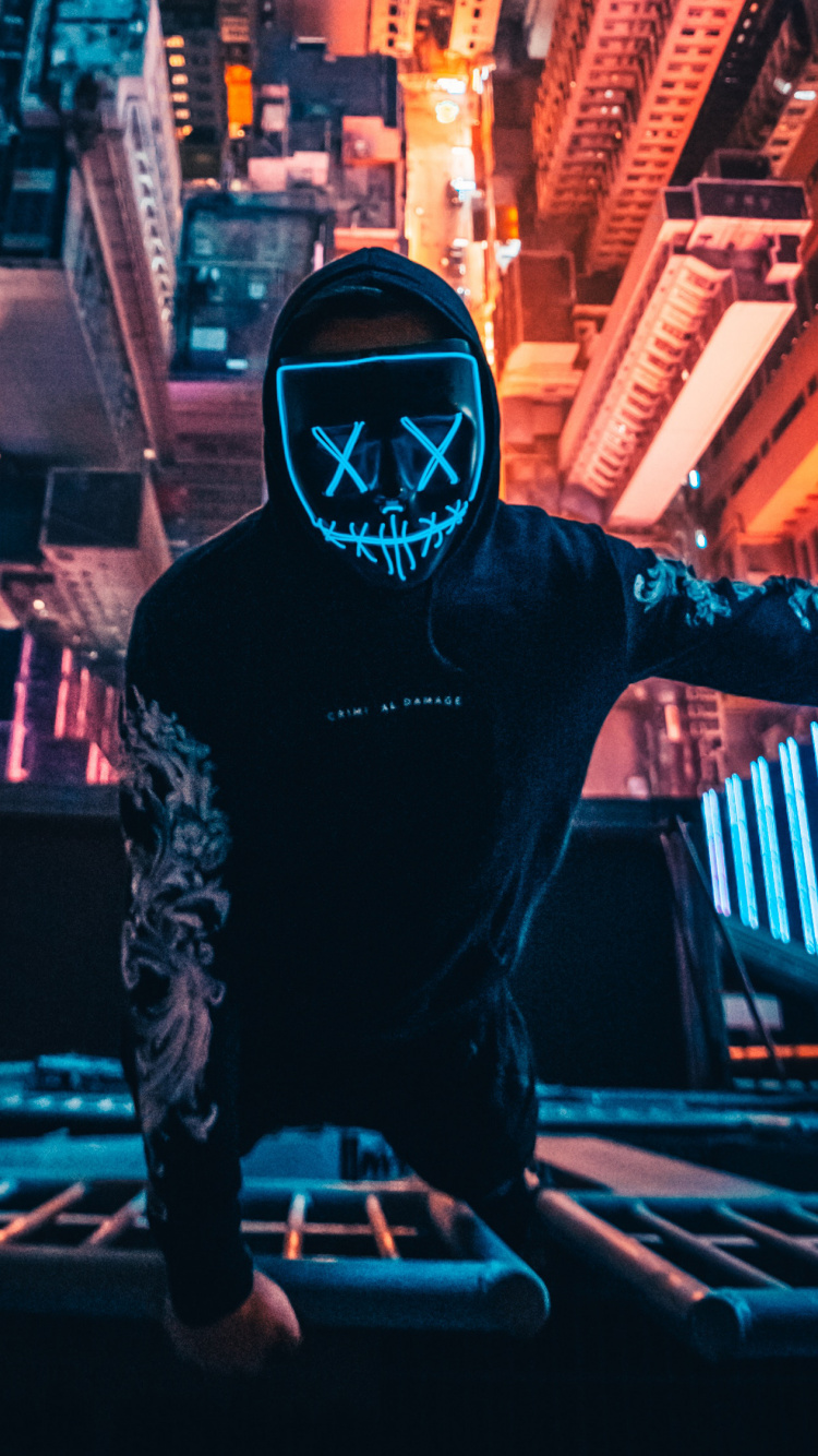 Nacht, Supervillain, Metropole, Leistung, Kostüm. Wallpaper in 750x1334 Resolution