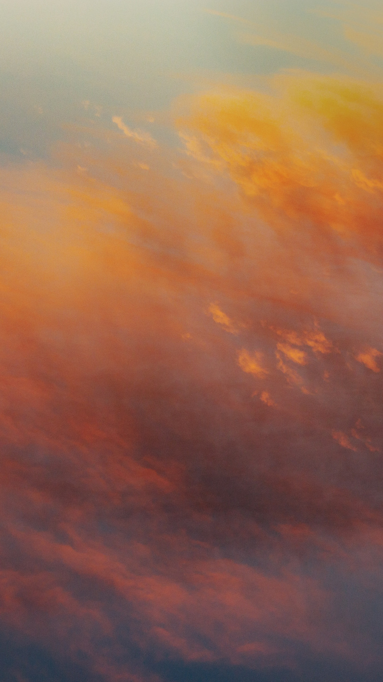 Cloud, Tageszeit, Atmosphäre, Orange, Afterglow. Wallpaper in 750x1334 Resolution