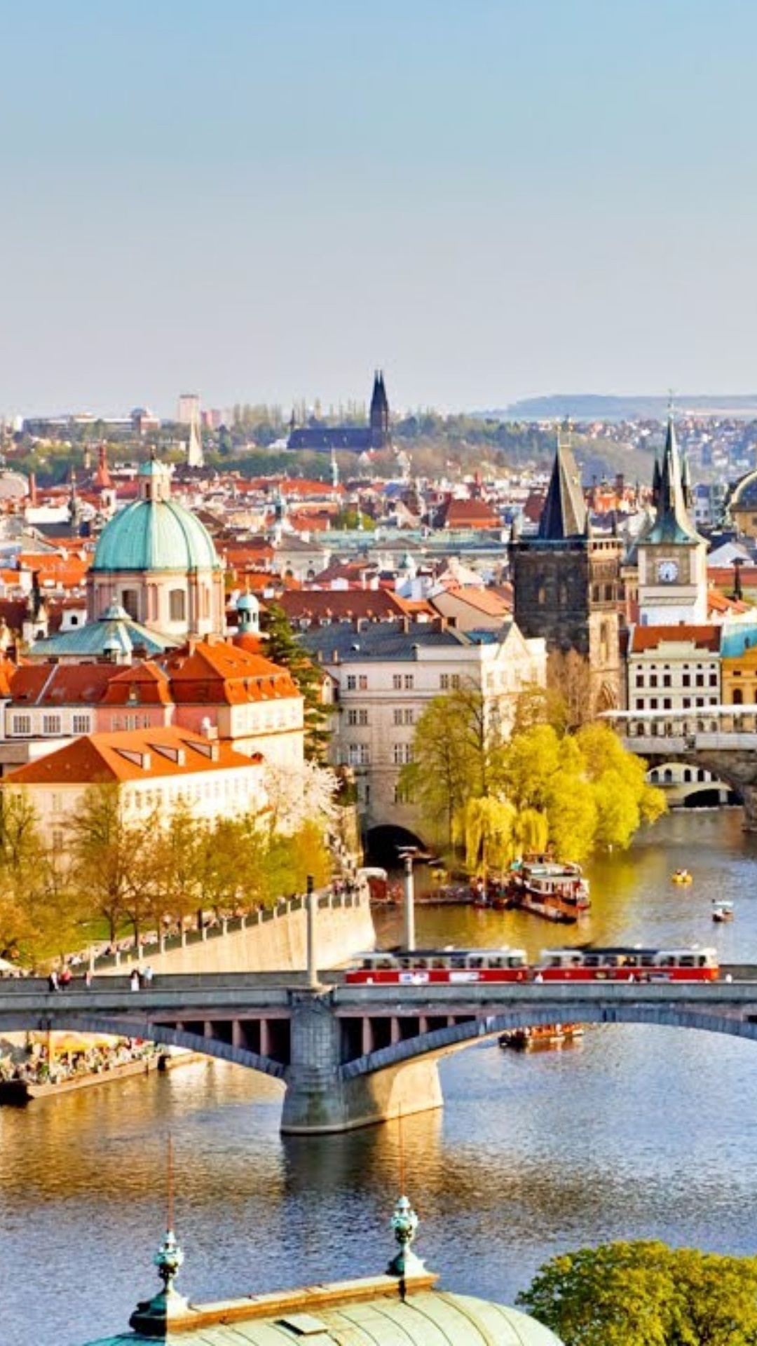 布拉格, 城市景观, 城市, 地平线, 天际线 壁纸 1080x1920 允许