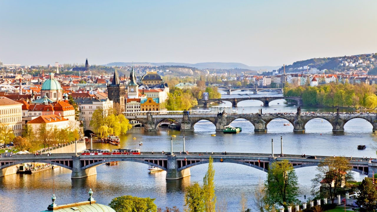 布拉格, 城市景观, 城市, 地平线, 天际线 壁纸 1280x720 允许