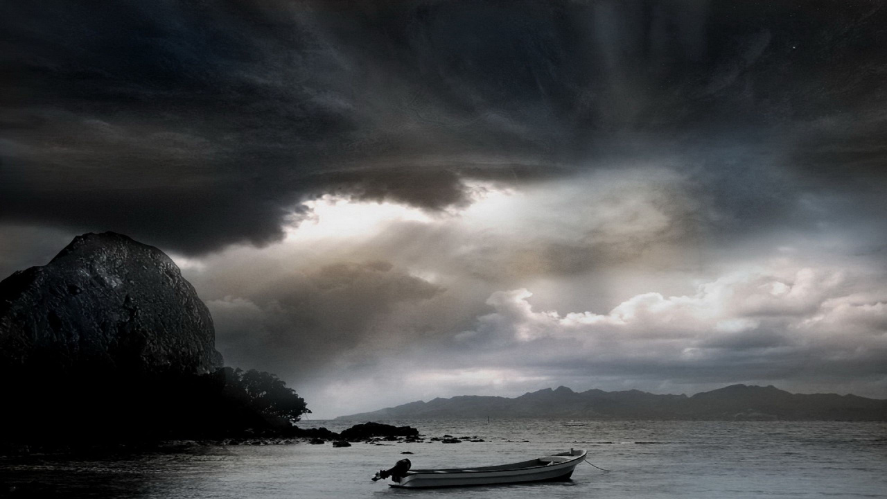 大海, 风暴, 海洋, 天空 壁纸 1280x720 允许