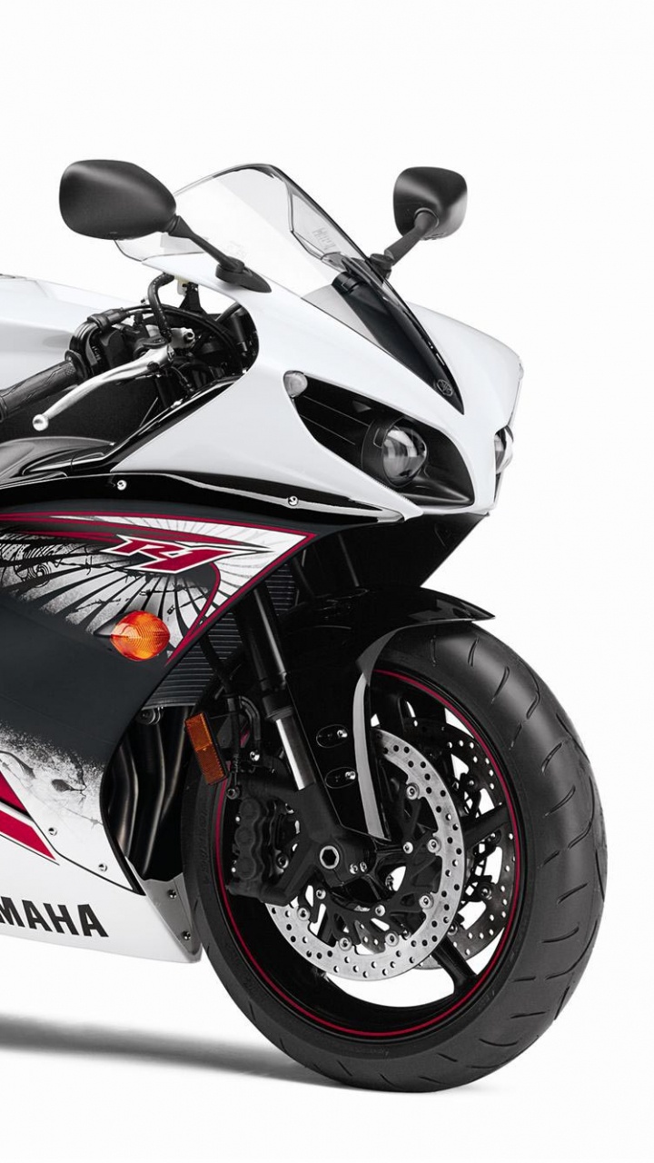White and Black Sports Bike. Wallpaper in 720x1280 Resolution