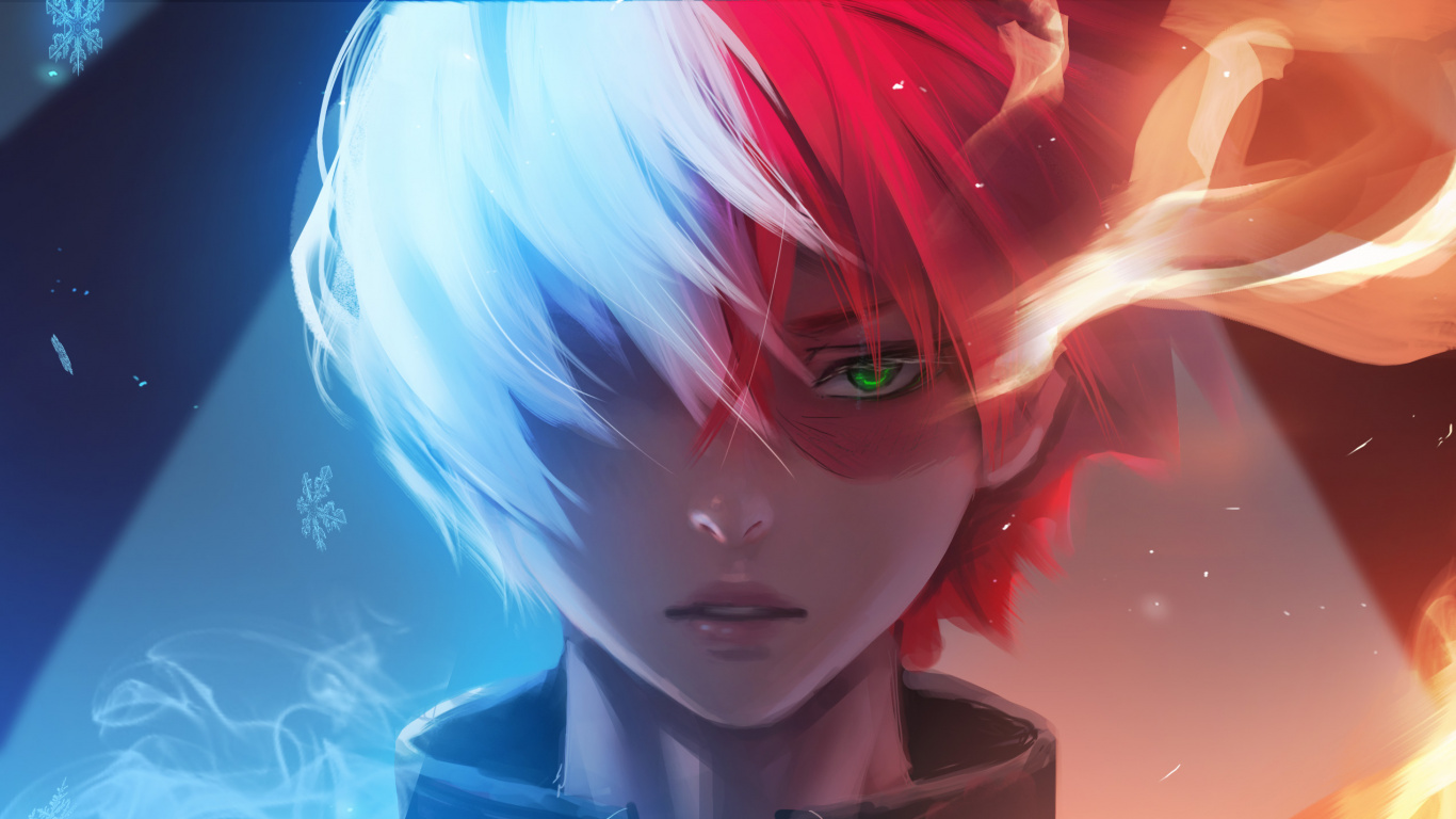 Personnage D'anime Masculin Aux Cheveux Bleus. Wallpaper in 1366x768 Resolution